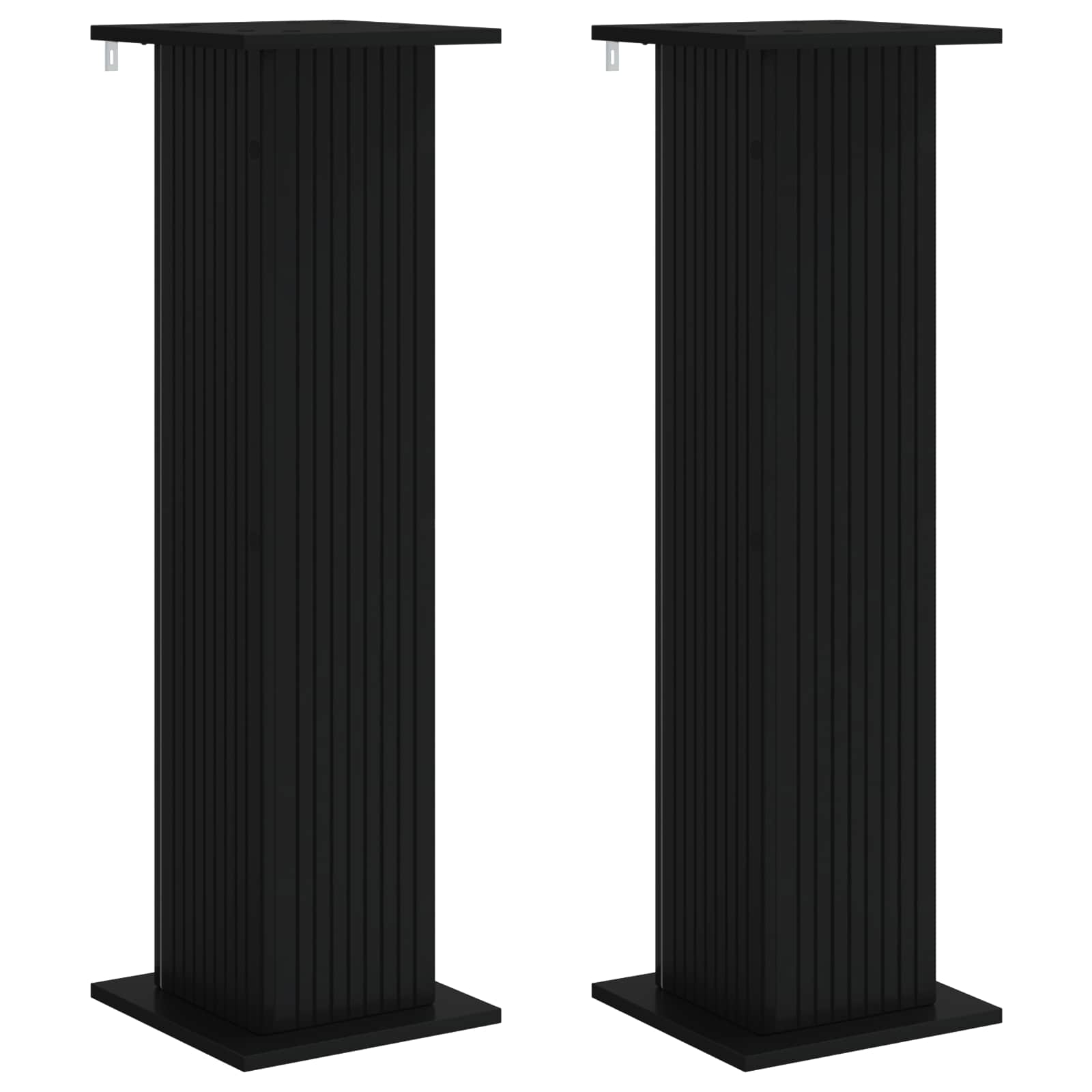 Növényállvány 2 pcs fekete 30,5 x 30 x 100,5 cm szerelt fa