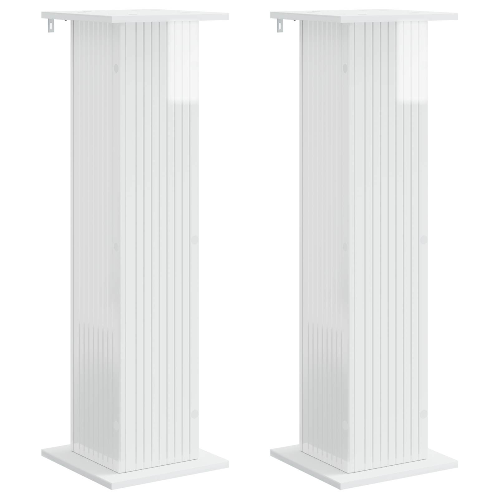 Növényállvány 2 pcs magasfényű fehér 30,5 x 30 x 100,5 cm