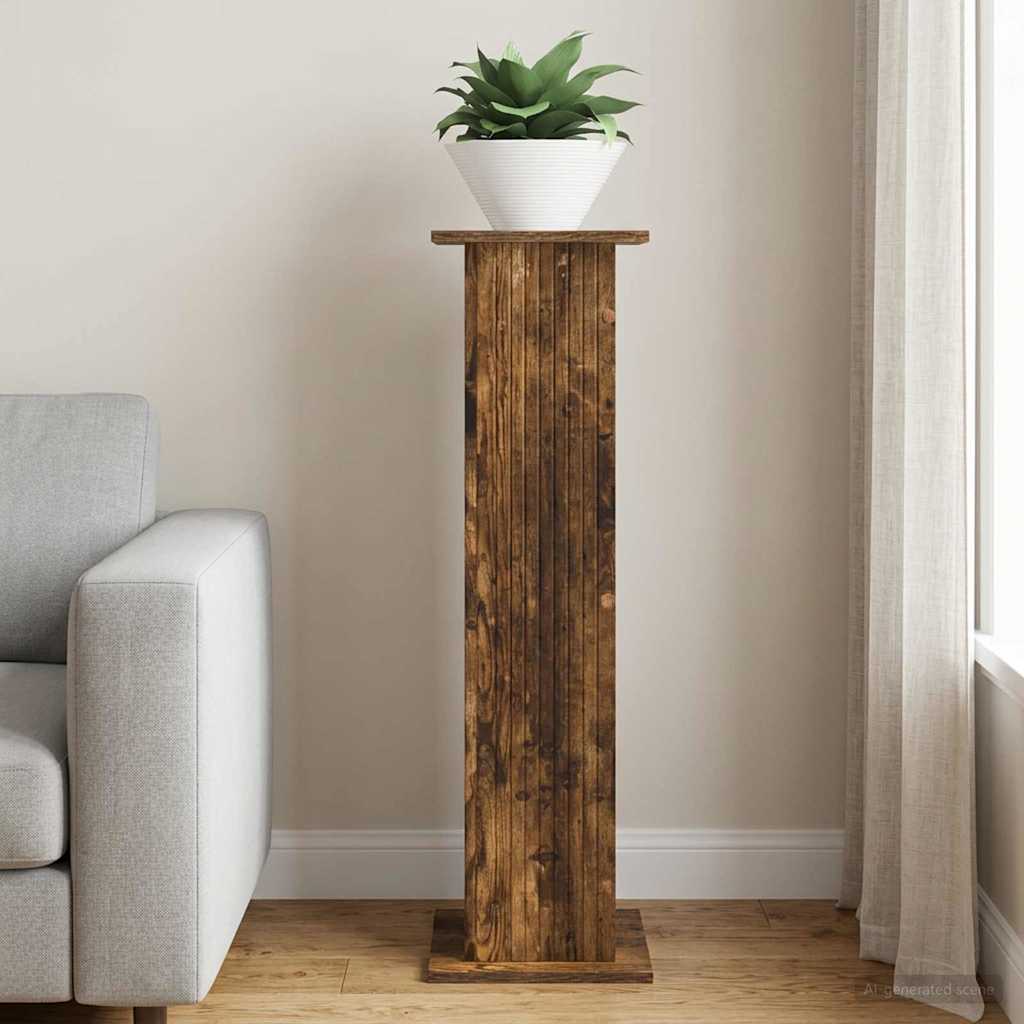Növényállvány füstös tölgy 30,5 x 30 x 100,5 cm szerelt fa
