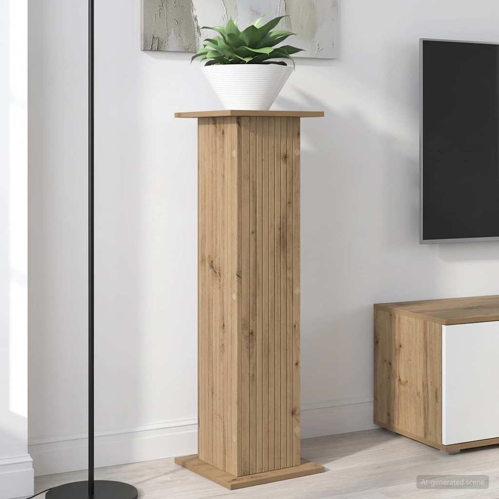 Növényállvány kézműves tölgy 30,5 x 30 x 100,5 cm szerelt fa