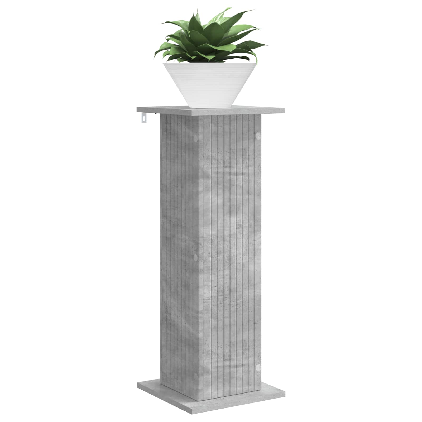 Növényállvány betonszürke 30,5 x 30 x 80,5 cm szerelt fa