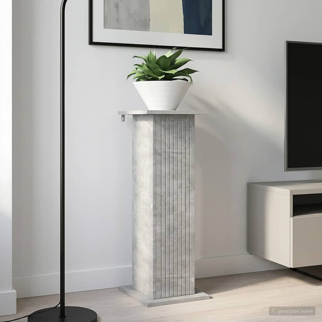 Növényállvány 2 pcs betonszürke 30,5 x 30 x 80,5 cm szerelt fa