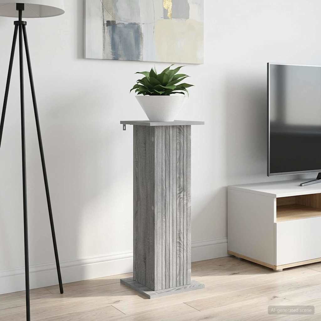 Növényállvány 2 pcs szürke sonoma 30,5 x 30 x 80,5 cm