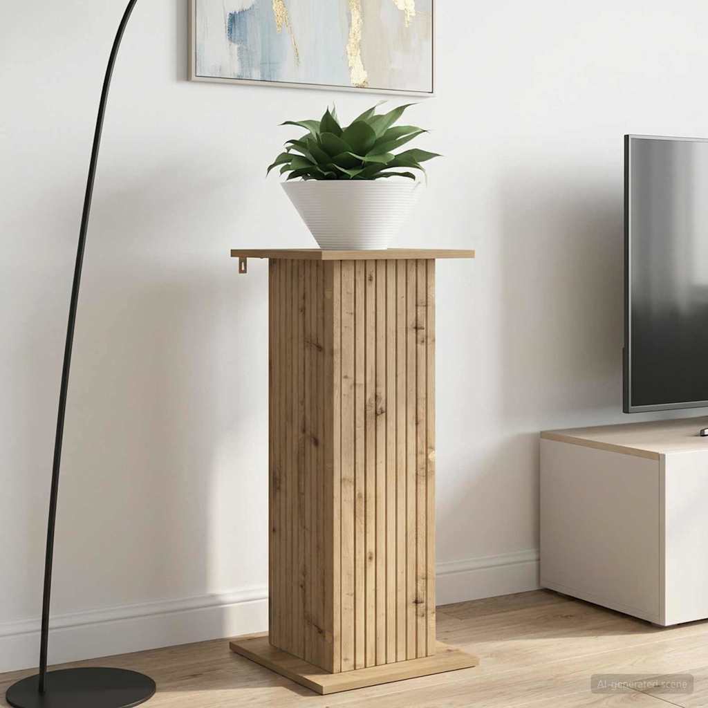 Növényállvány kézműves tölgy 30,5 x 30 x 80,5 cm szerelt fa