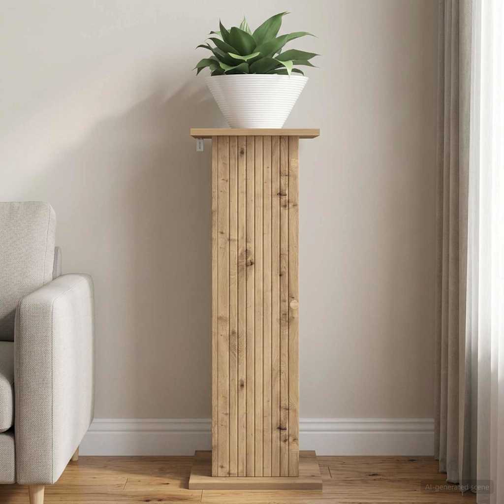 Növényállvány kézműves tölgy 30,5 x 30 x 80,5 cm szerelt fa