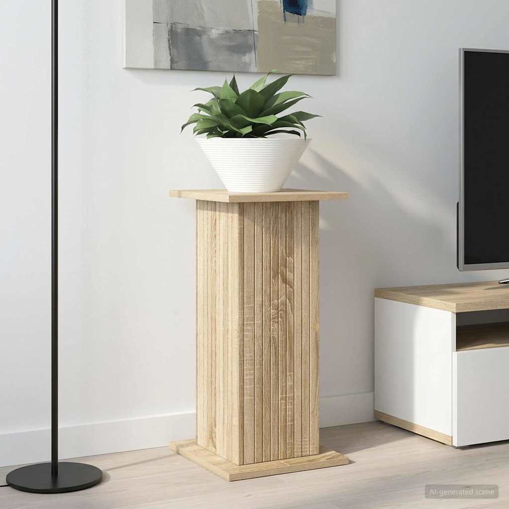 Növényállvány 2 pcs sonoma tölgy 30,5 x 30 x 60,5 cm szerelt fa