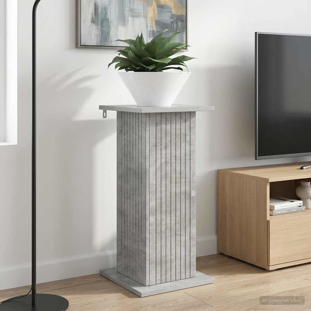 Növényállvány 2 pcs betonszürke 30,5 x 30 x 60,5 cm szerelt fa