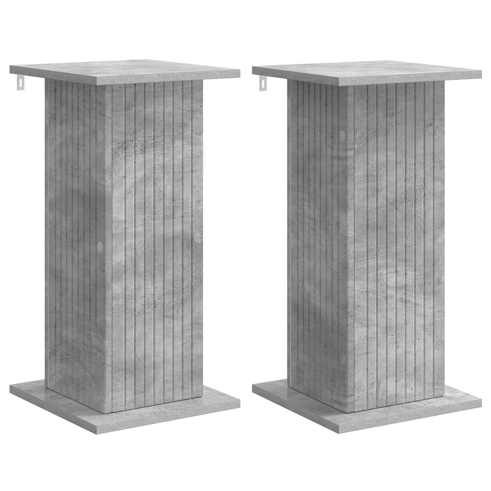 Növényállvány 2 pcs betonszürke 30,5 x 30 x 60,5 cm szerelt fa