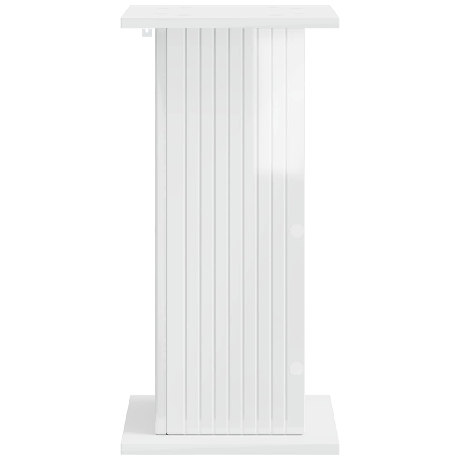 Növényállvány magasfényű fehér 30,5 x 30 x 60,5 cm szerelt fa
