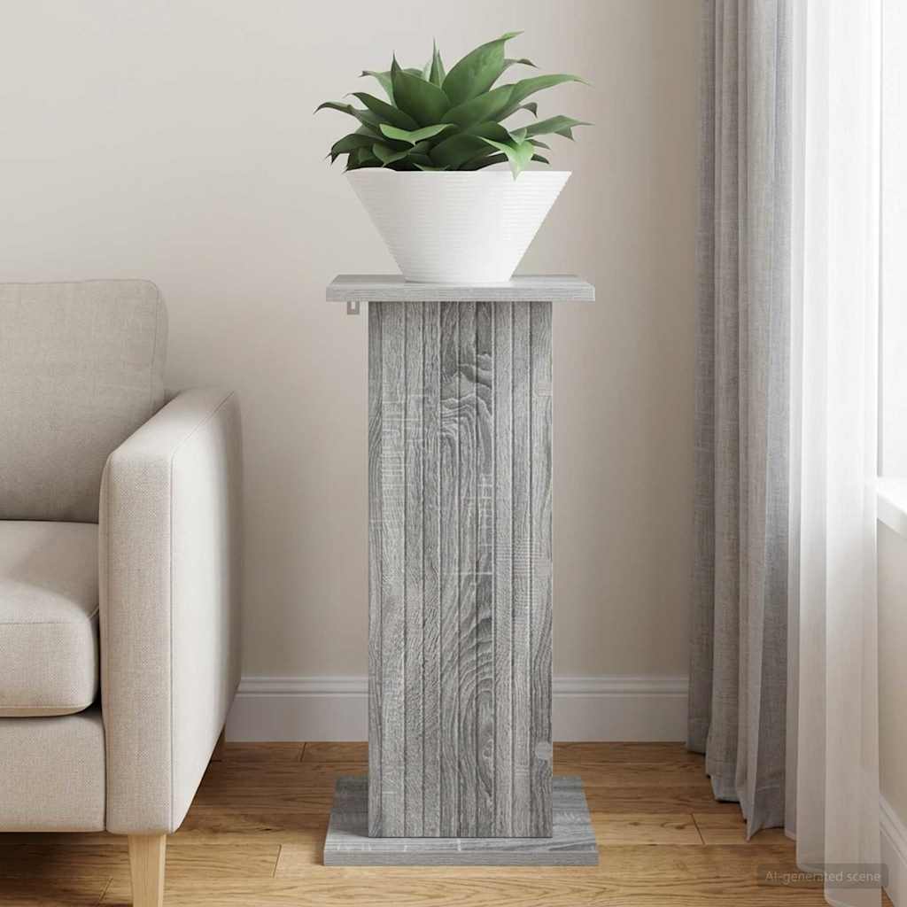 Növényállvány szürke sonoma 30,5 x 30 x 60,5 cm szerelt fa