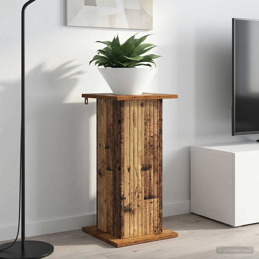 Növényállvány 2 pcs antik fa 30,5 x 30 x 60,5 cm szerelt fa