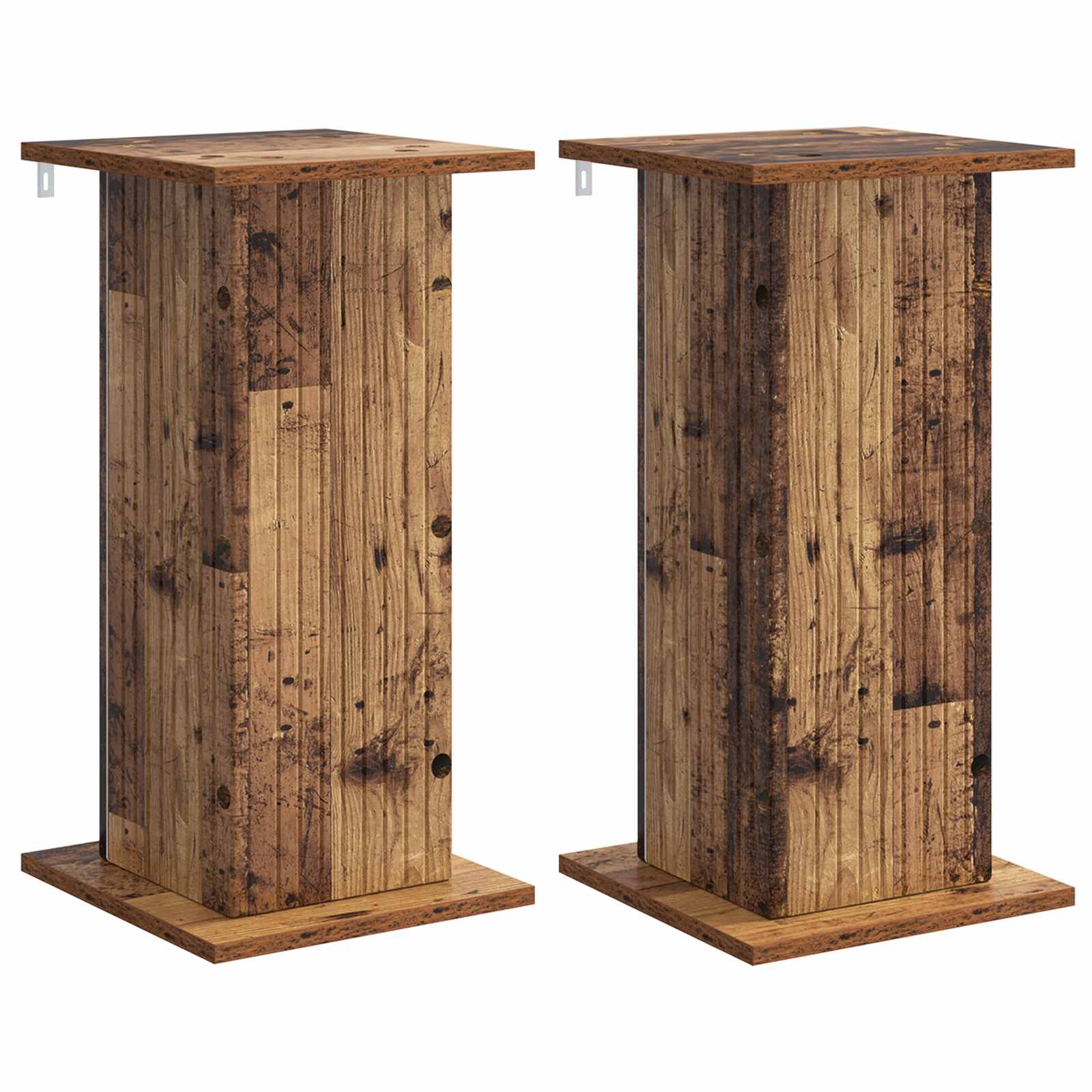 Növényállvány 2 pcs antik fa 30,5 x 30 x 60,5 cm szerelt fa