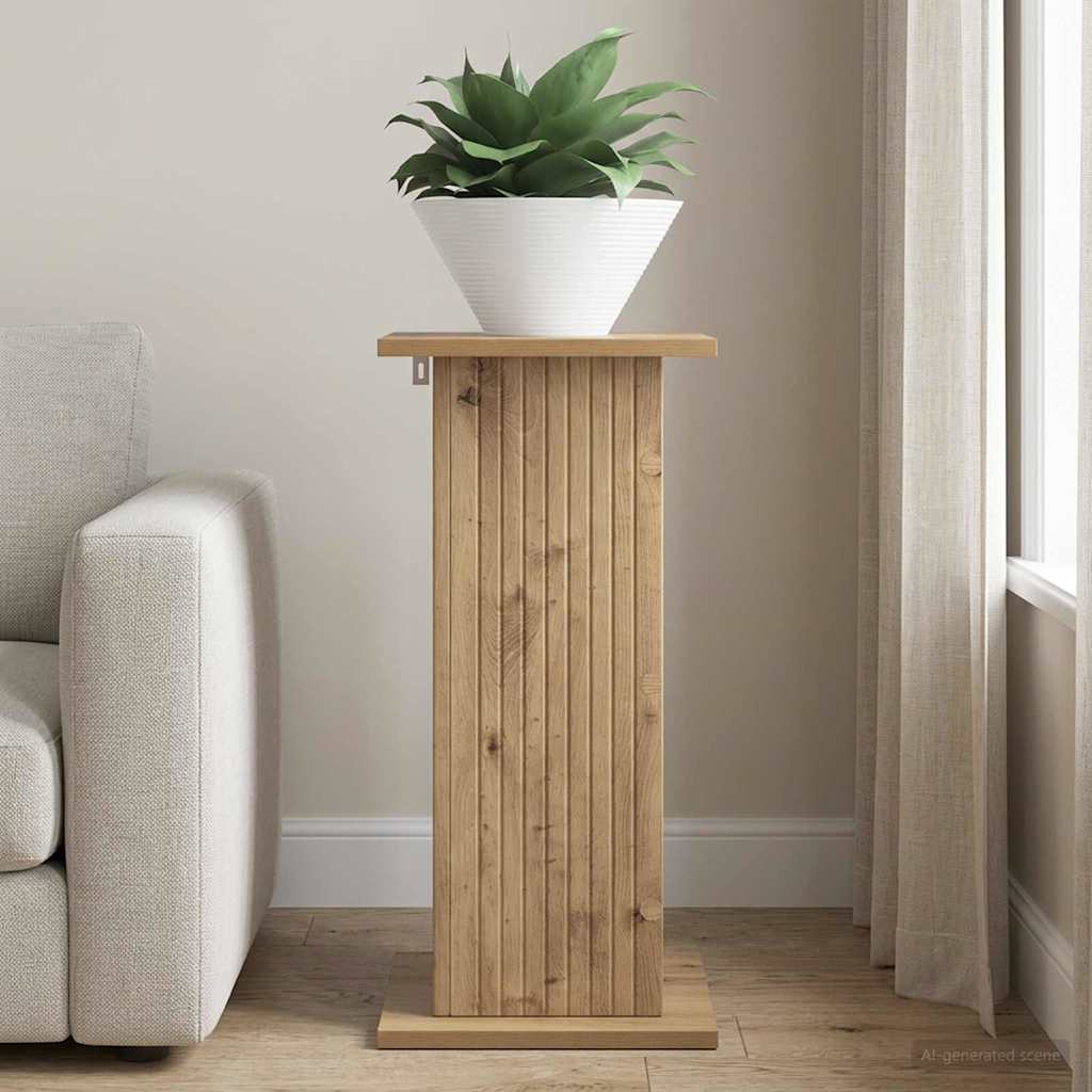 Növényállvány kézműves tölgy 30,5 x 30 x 60,5 cm szerelt fa