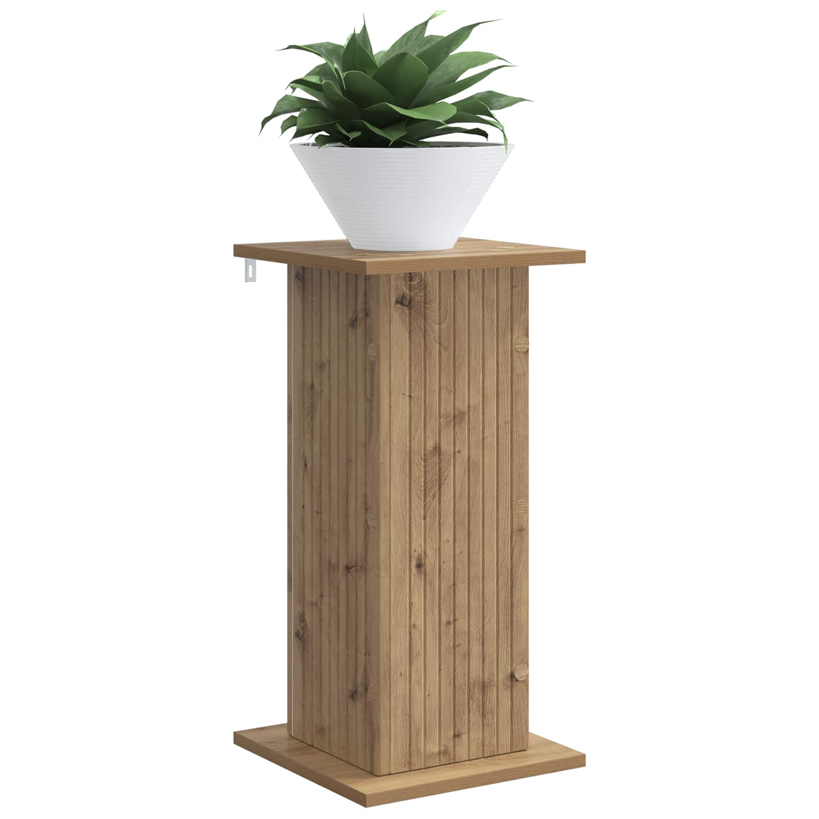 Növényállvány kézműves tölgy 30,5 x 30 x 60,5 cm szerelt fa