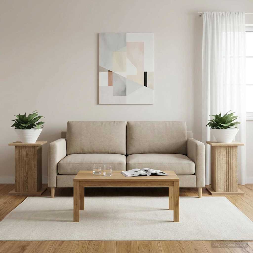 Növényállvány 2 pcs sonoma tölgy 30,5 x 30 x 43 cm szerelt fa