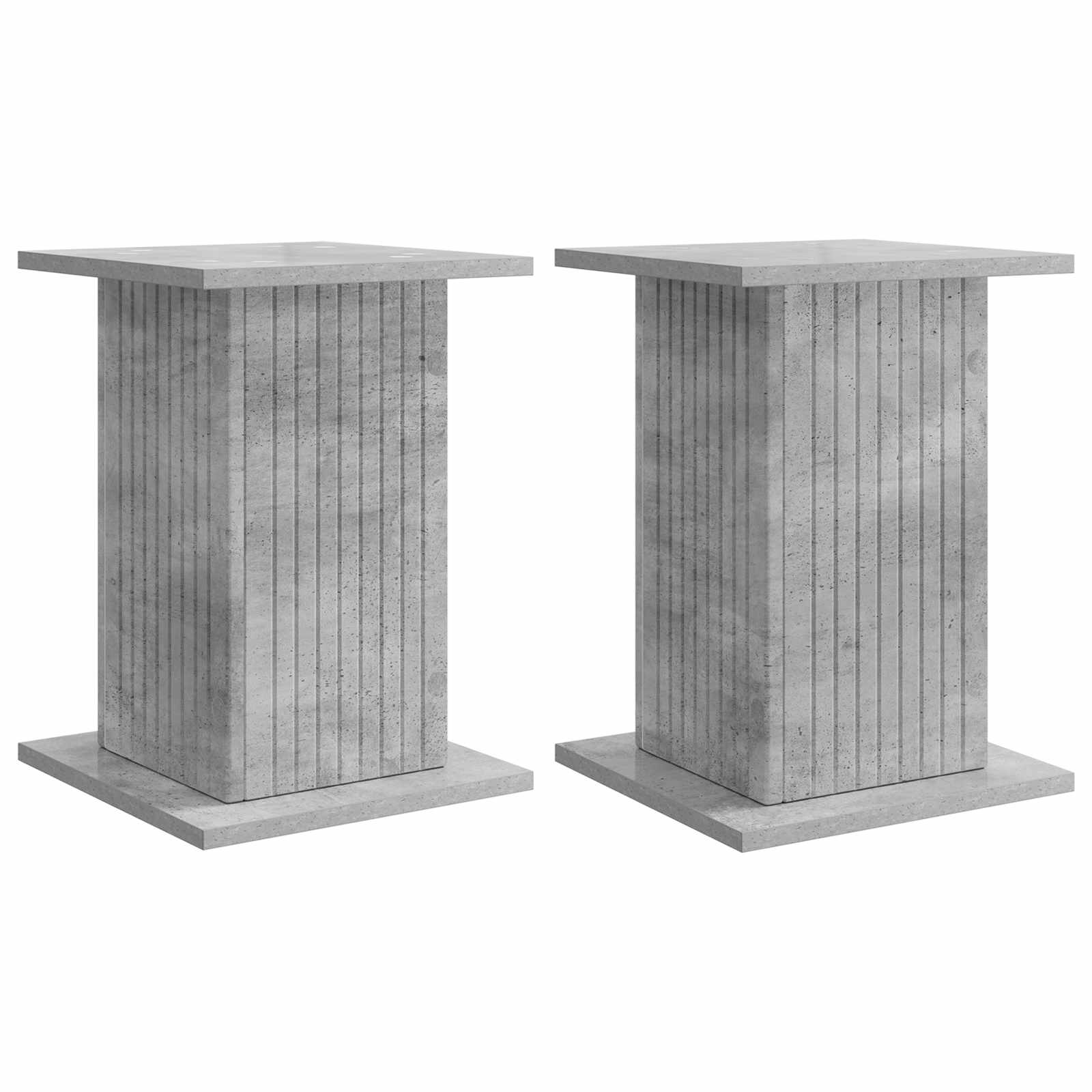 Növényállvány 2 pcs betonszürke 30,5 x 30 x 43 cm szerelt fa