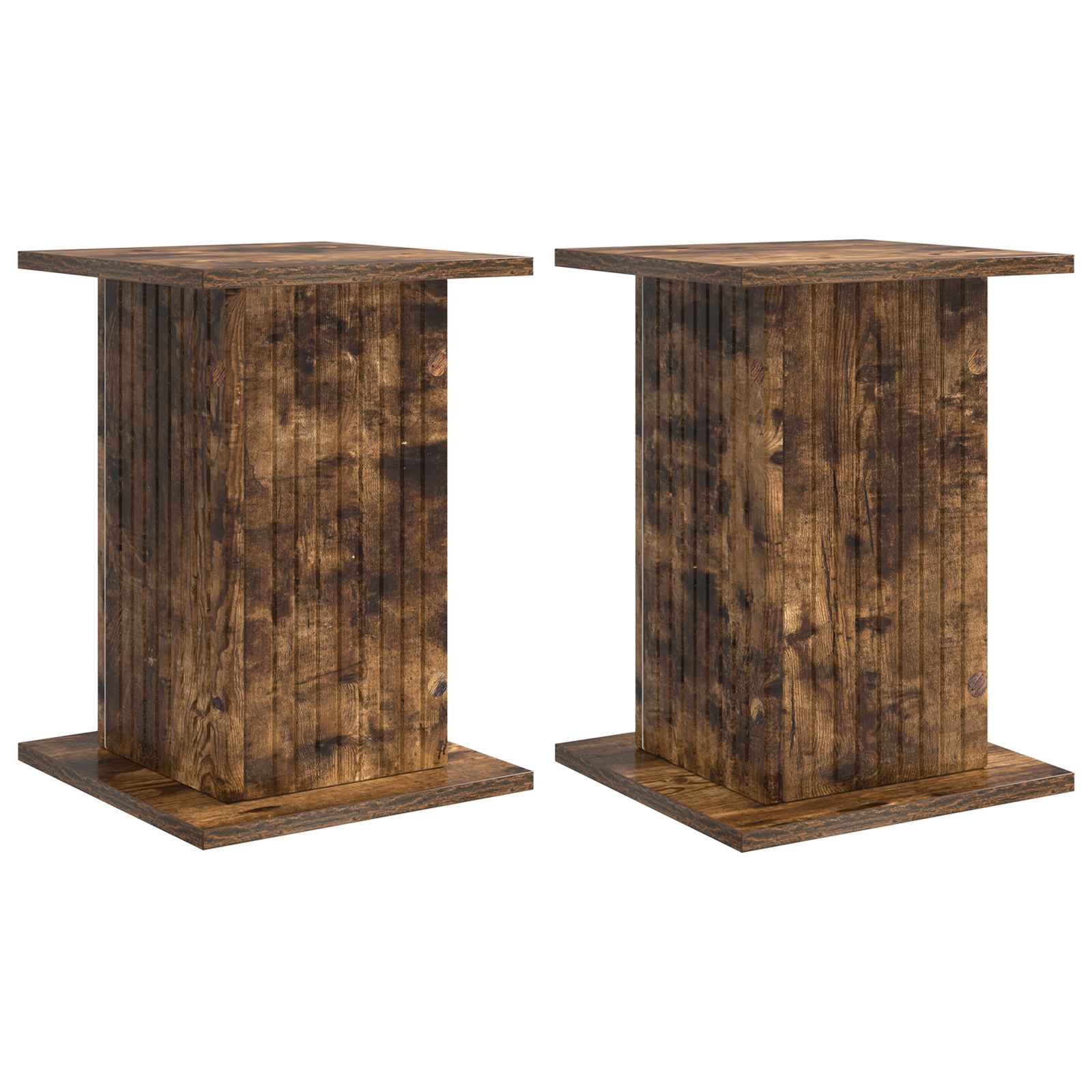 Növényállvány 2 pcs füstös tölgy 30,5 x 30 x 43 cm szerelt fa