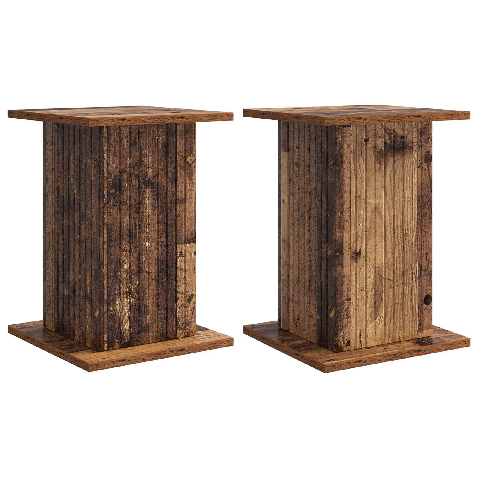 Növényállvány 2 pcs antik fa 30,5 x 30 x 43 cm szerelt fa