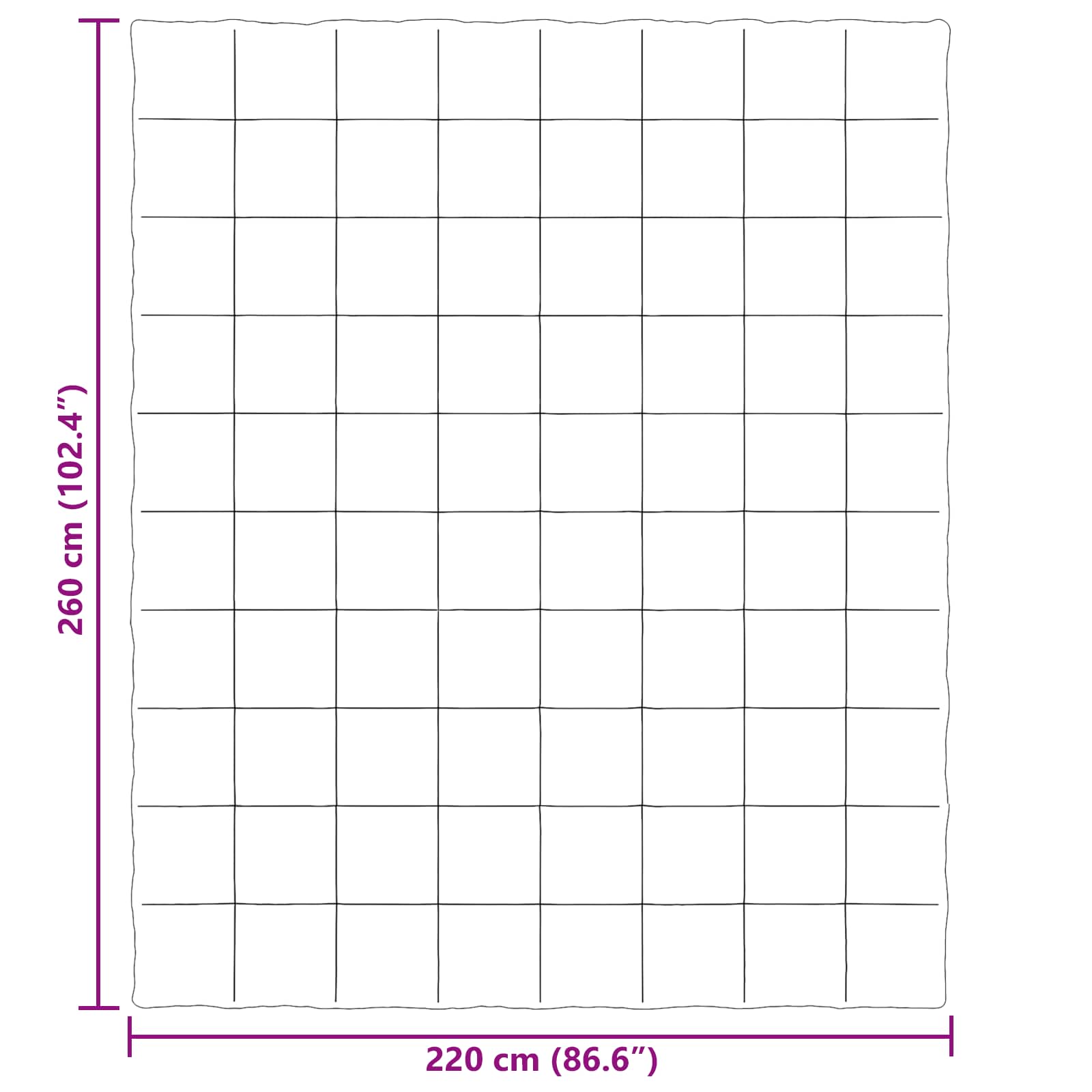 Teljes éves takaró sövényes antracit 220 x 260 cm mikroszál