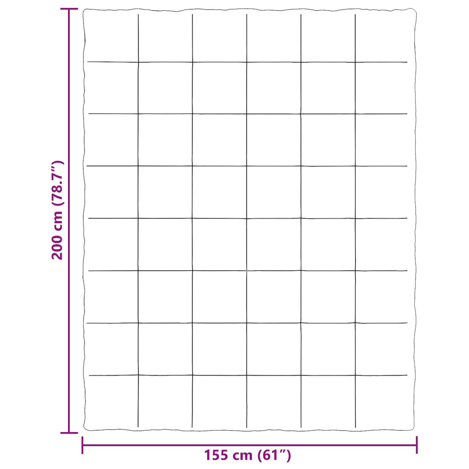 Téli takaró sövényes sötét kék 155 x 200 cm mikroszál