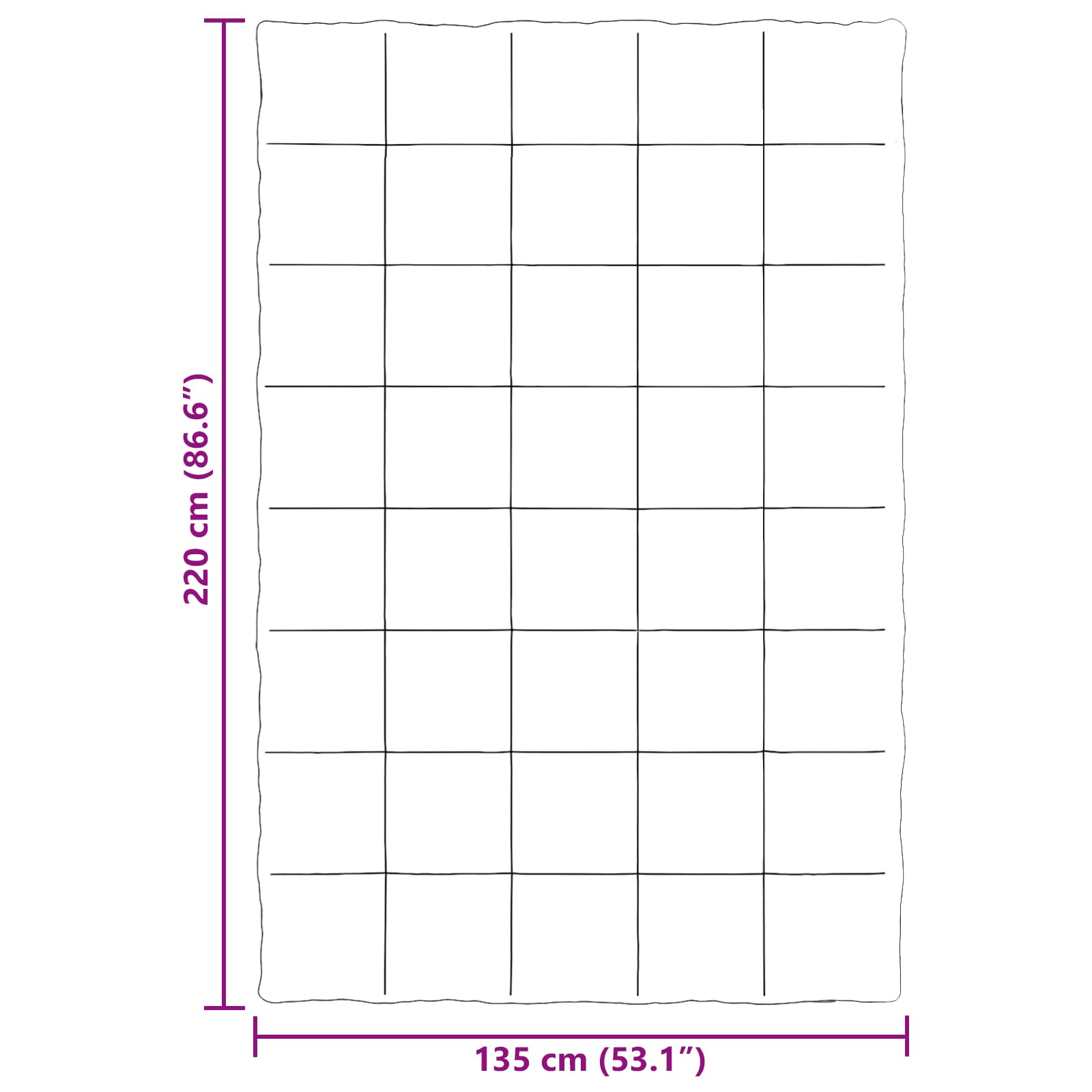 Téli takaró sövényes sötét kék 135 x 220 cm mikroszál