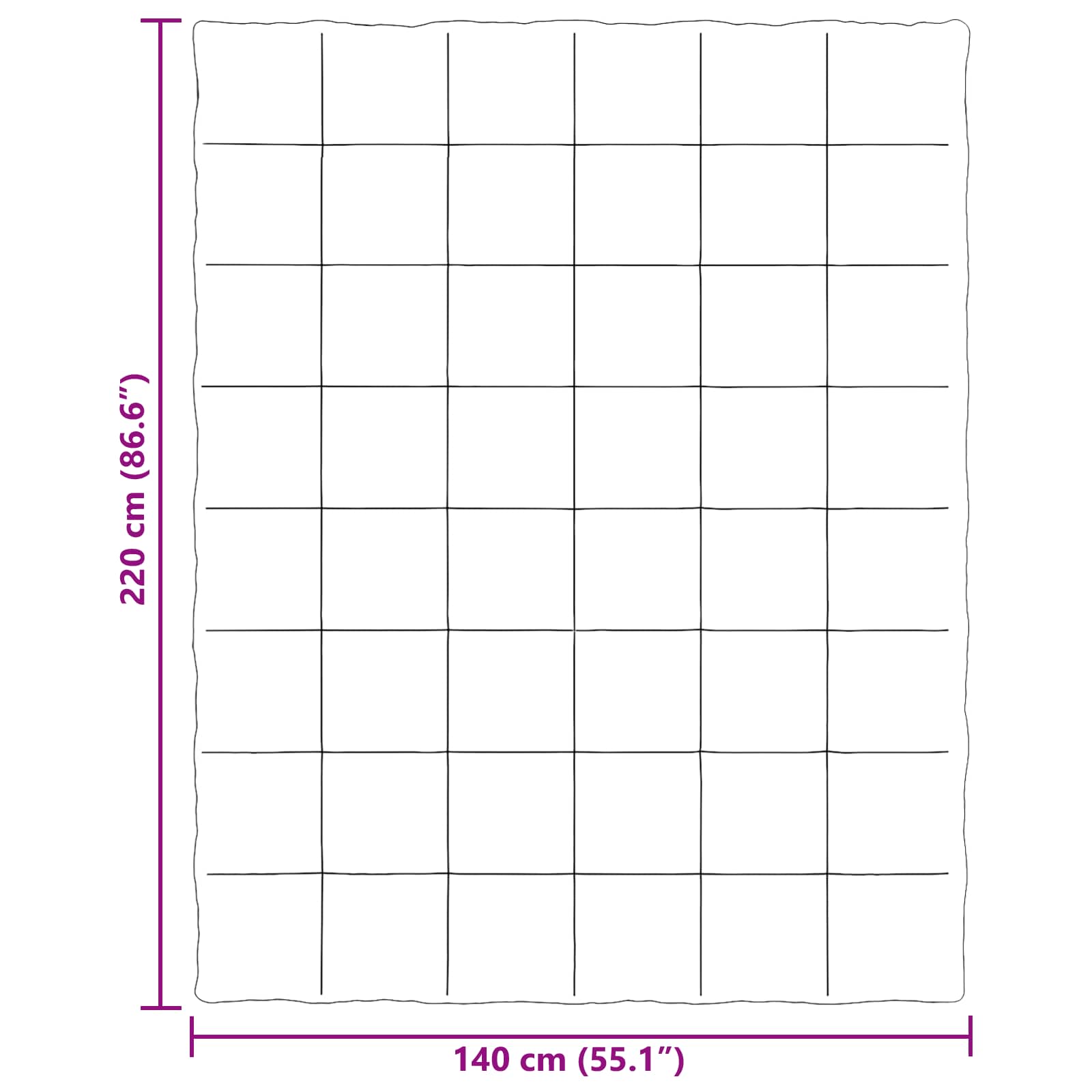 Téli takaró sövényes sötét kék 140 x 220 cm mikroszál