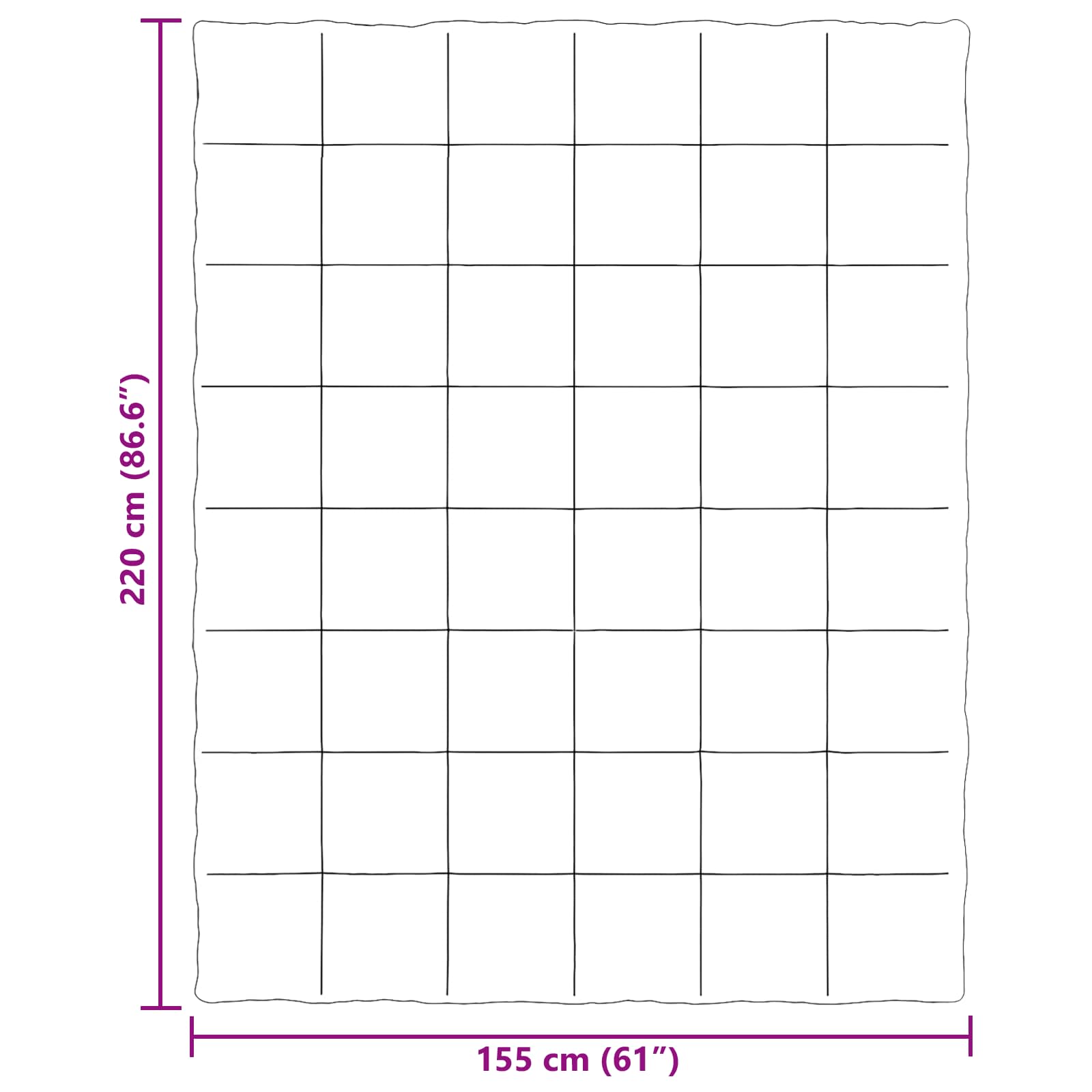 Téli takaró sövényes sötét kék 155 x 220 cm mikroszál
