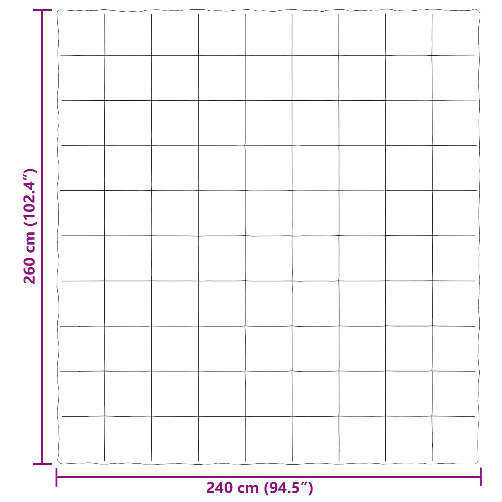 Téli takaró sövényes sötét kék 240 x 260 cm mikroszál