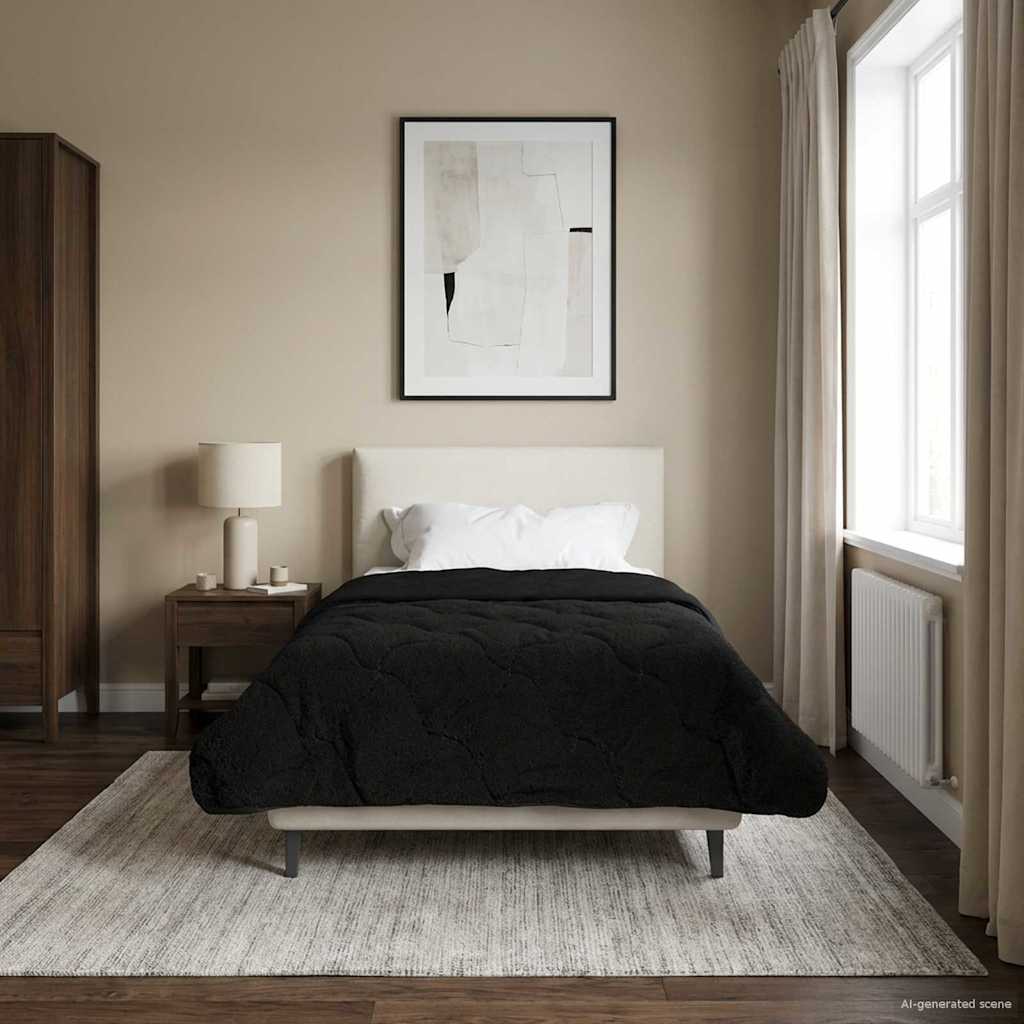 Nyári takarmány fekete 140 x 220 cm mikroszálas és teddy plüss