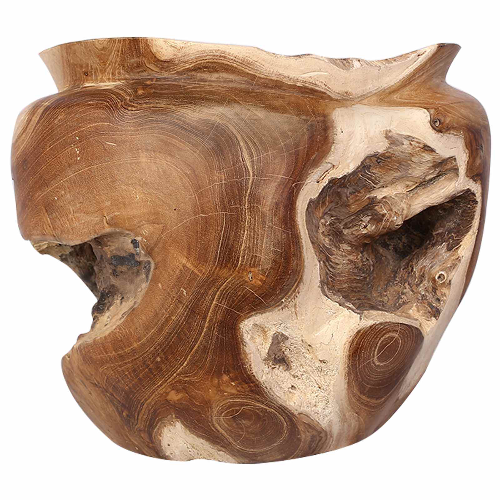 Gyümölcsöstál jepara tökéletes tömör teak barna ø 35 cm