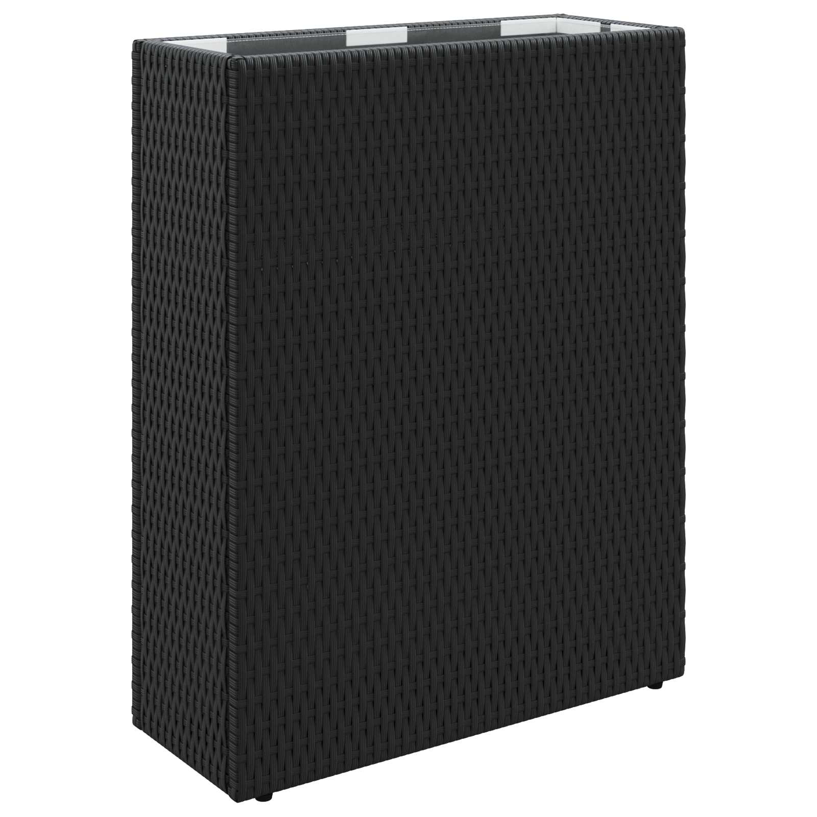 Magas virágtartó fekete 55 x 22 x 70 cm polirattan