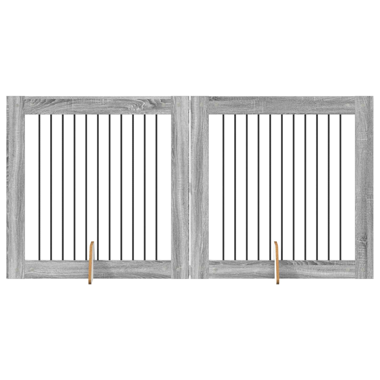 Kutyajátszó 2 pcs szürke sonoma 100 x 100 cm horganyzott acél