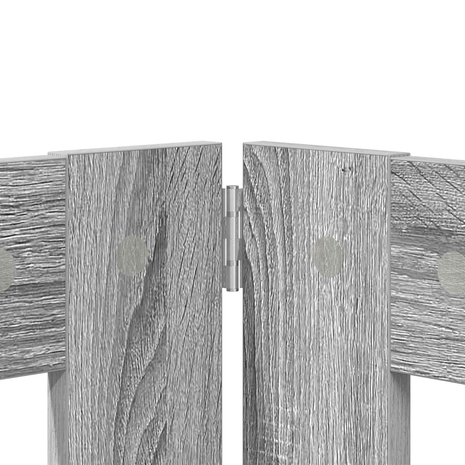 Kutyakerítés állványokkal 2 pcs szürke sonoma 60 x 80 cm