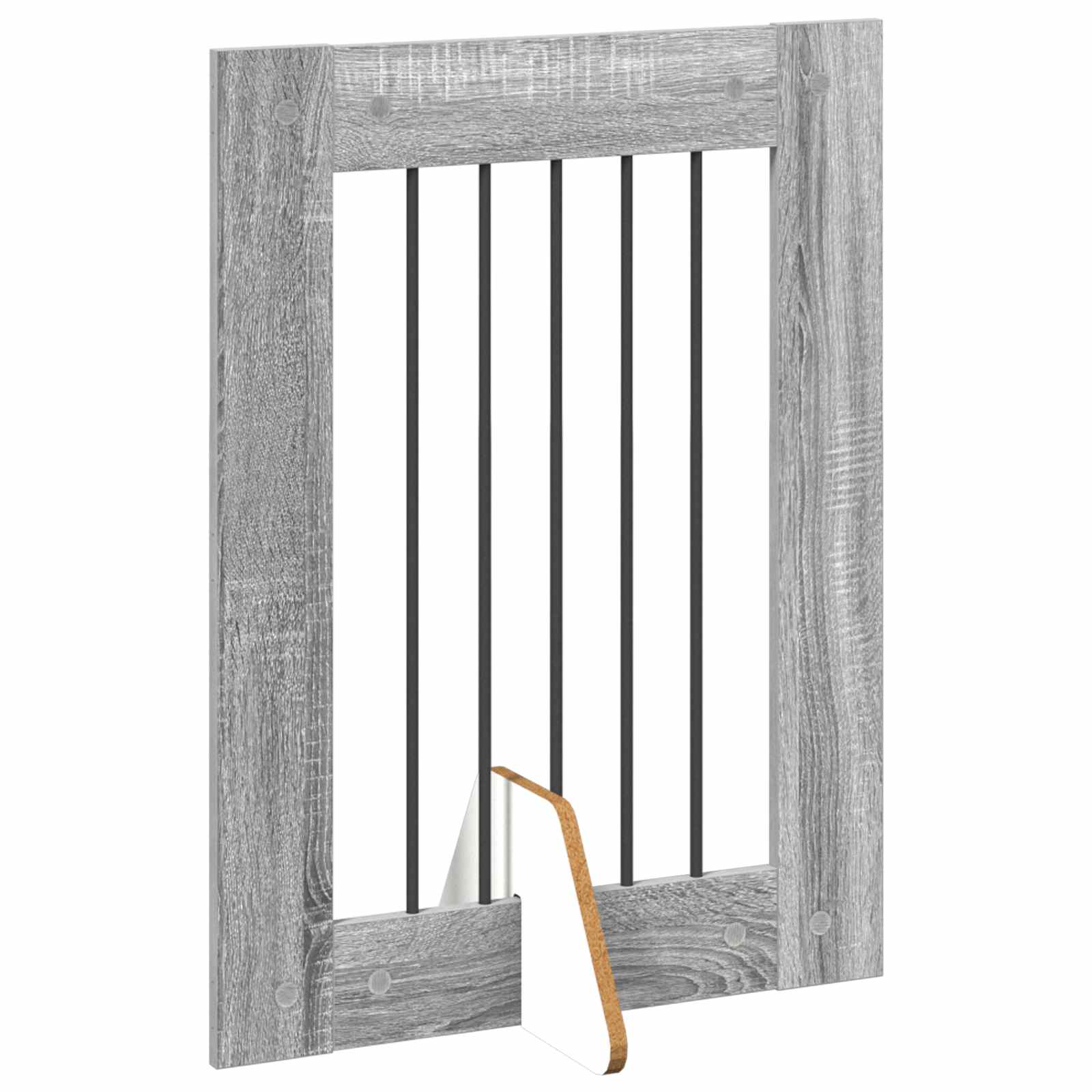 Kutyakerítés állványokkal 2 pcs szürke sonoma 60 x 80 cm