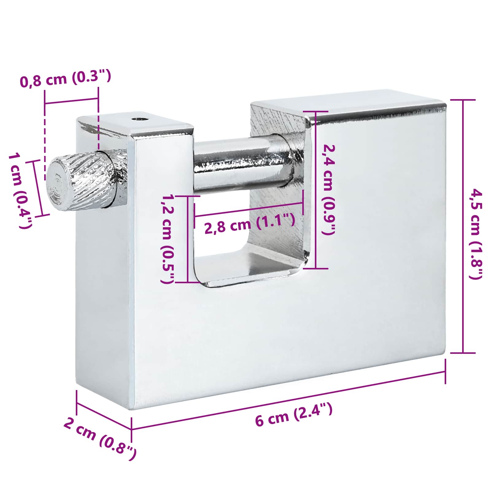 Lakat 12 pcs ezüst 6 x 2 x 4,5 cm vas
