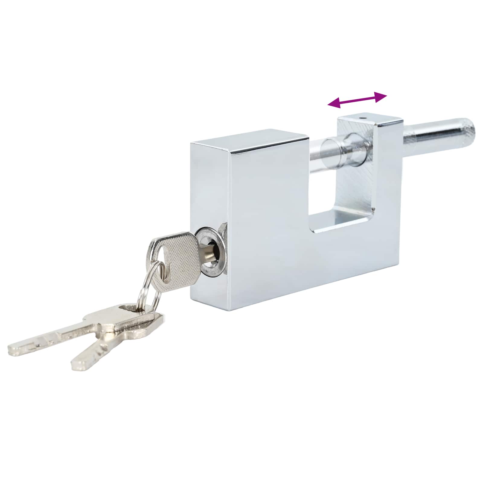 Lakat 2 pcs ezüst 7,8 x 2 x 5 cm vas