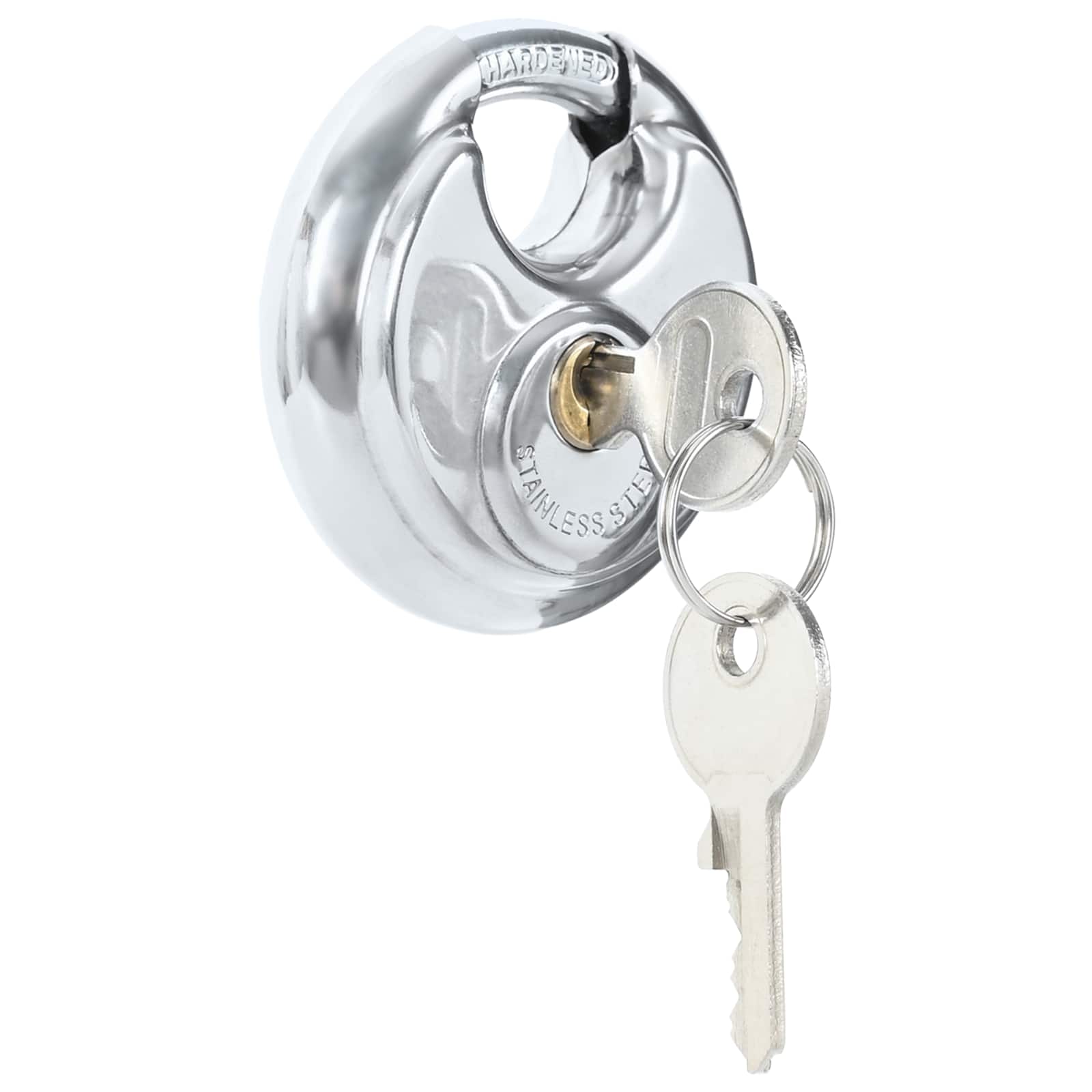 Disk zár kulcsokkal 6 pcs ezüst 6 x 2.3 x 6 cm