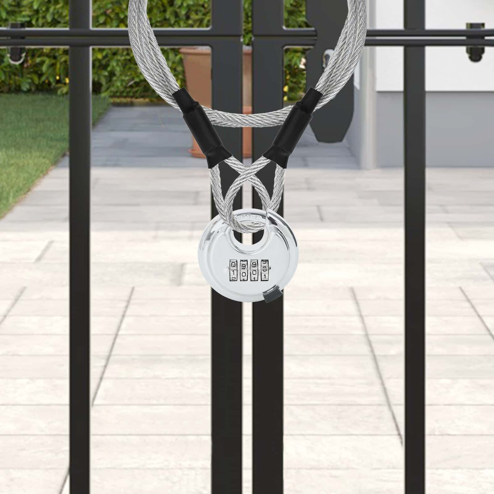 Disk zár kulcsokkal 6 pcs ezüst 7 x 2.3 x 7 cm