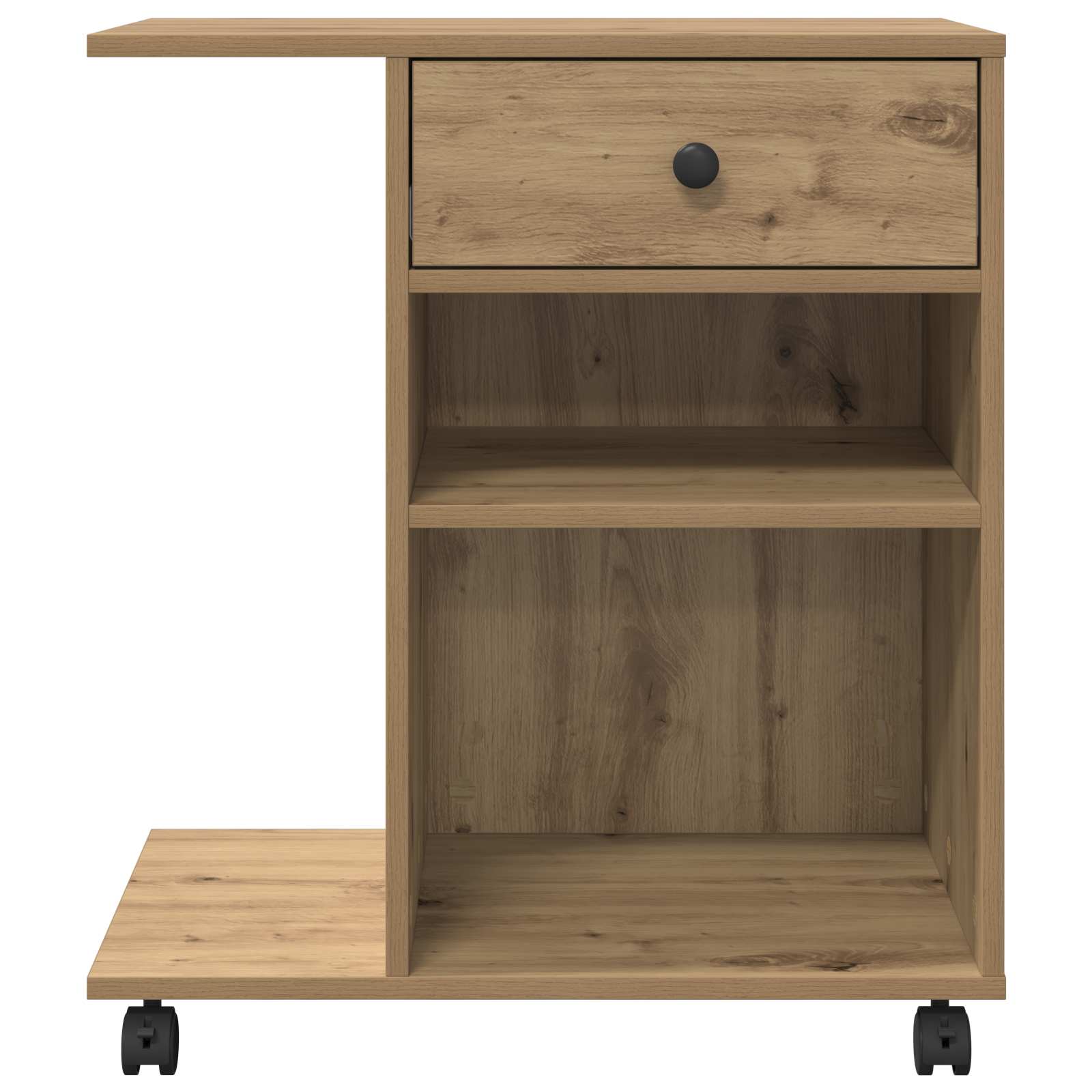 Nyomtatóállvány fiókkal művészi tölgy 60 x 40 x 68.5 cm faanyag
