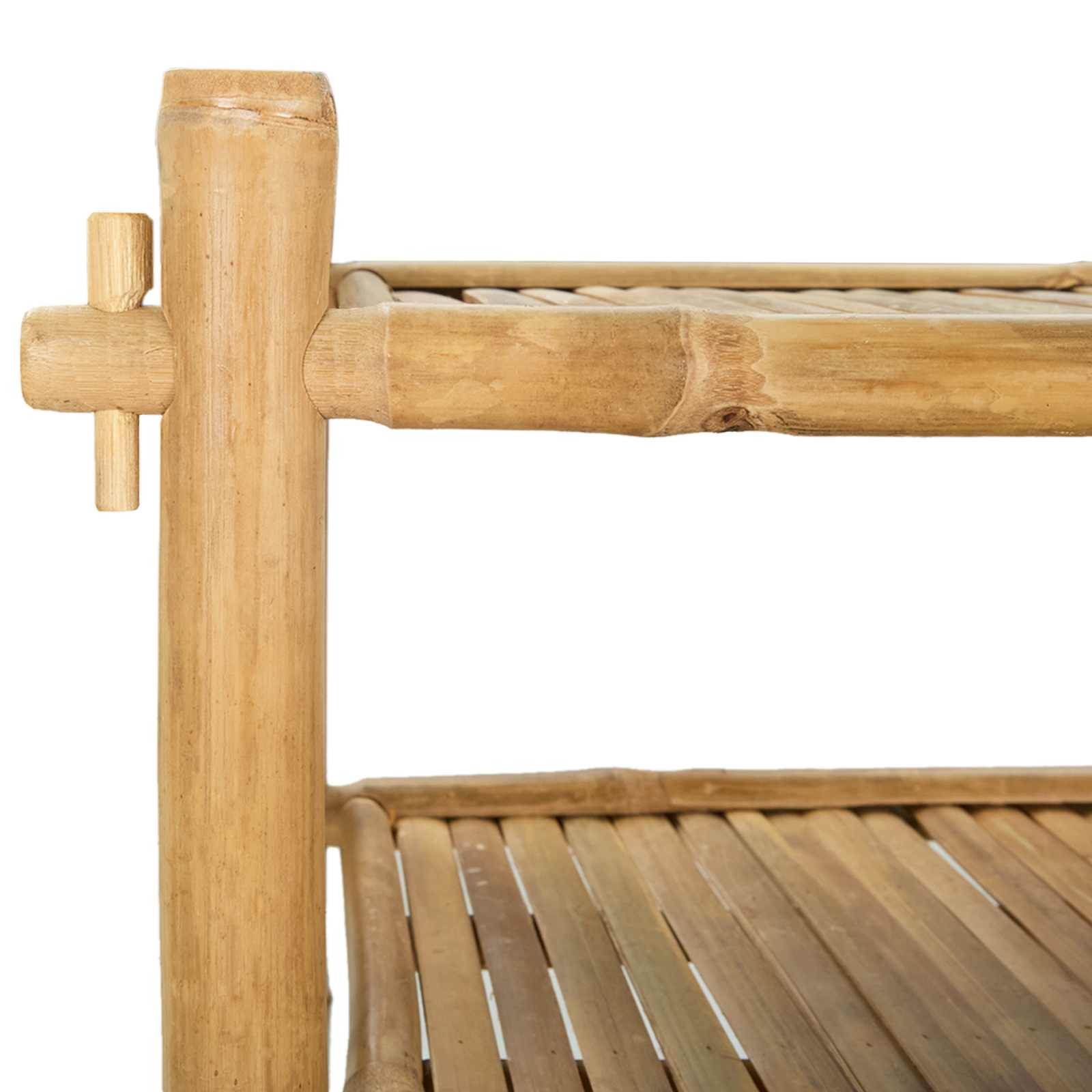 Cipőtartó polcokkal természetes 4-szintes bambusz