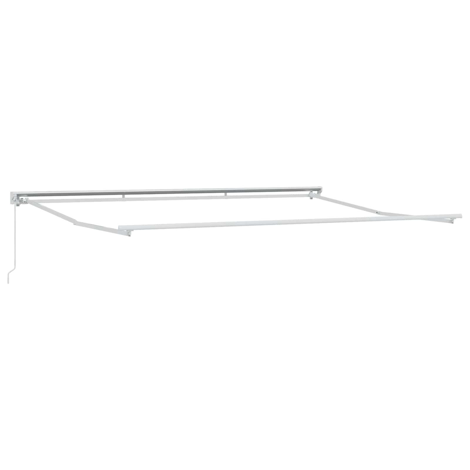 Manuális napernyő keret állítható fehér 5 × 3,5 m acél