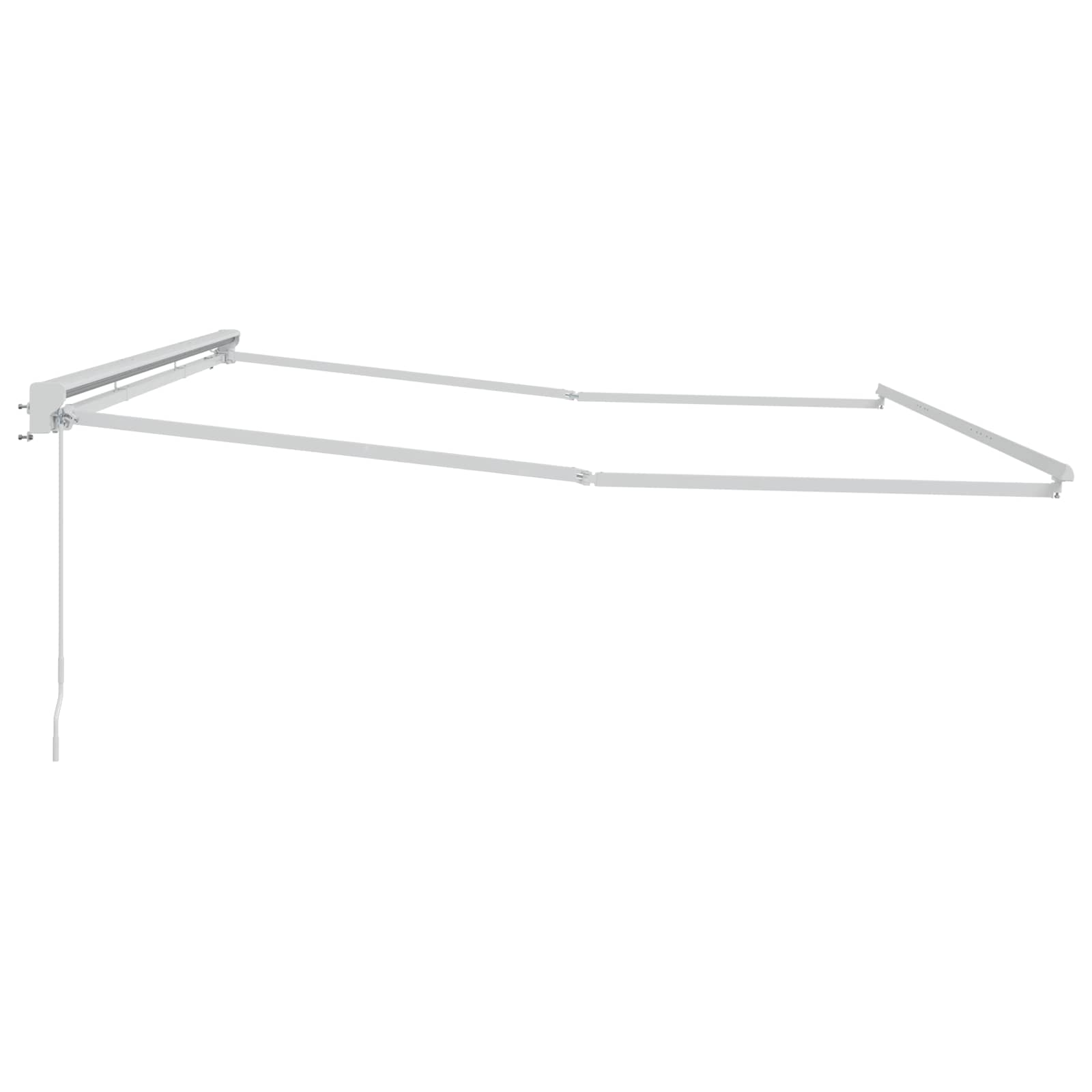 Manuális napernyő keret állítható fehér 5 × 3,5 m acél