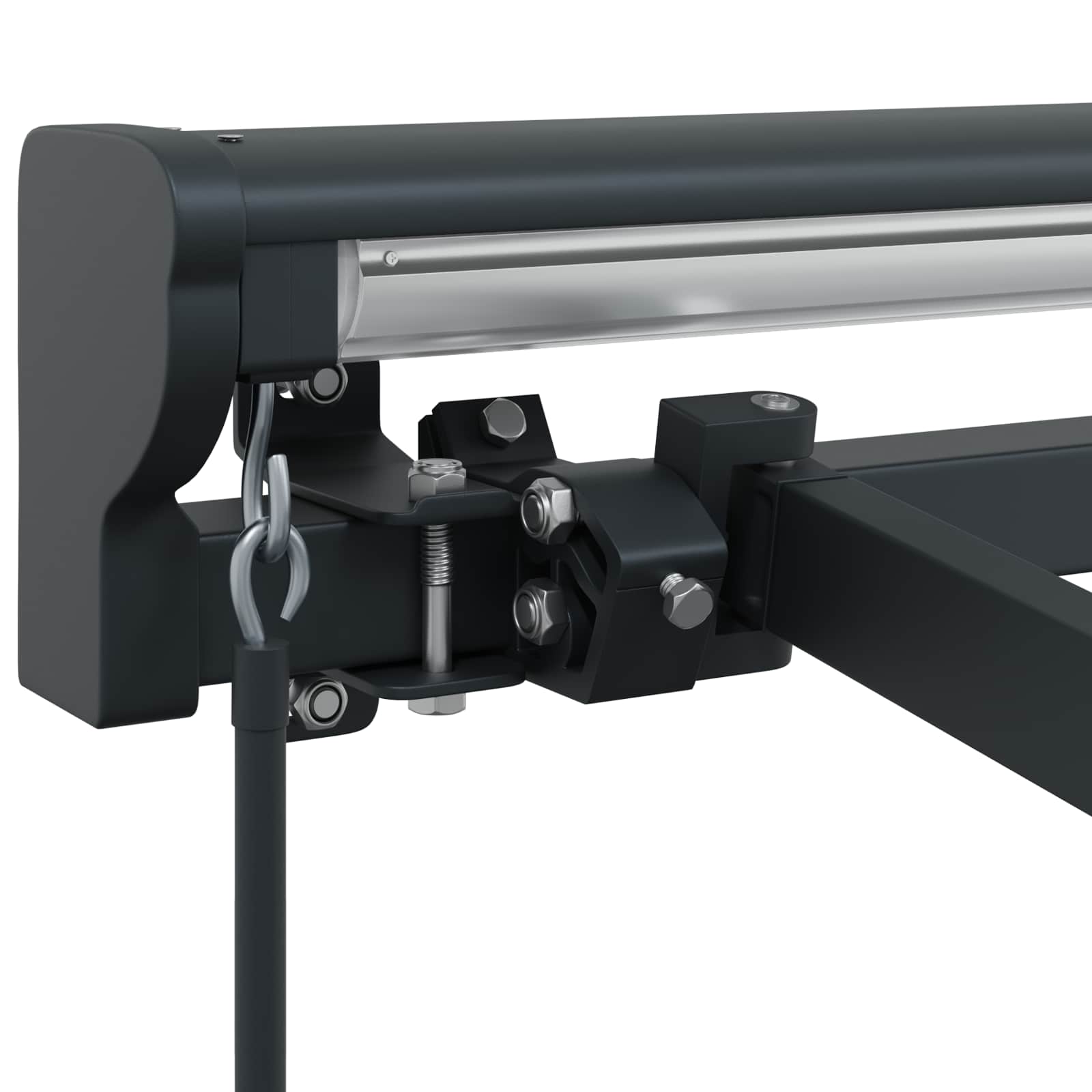 Manuális napernyő keret állítható antracit 4 × 3,5 m acél