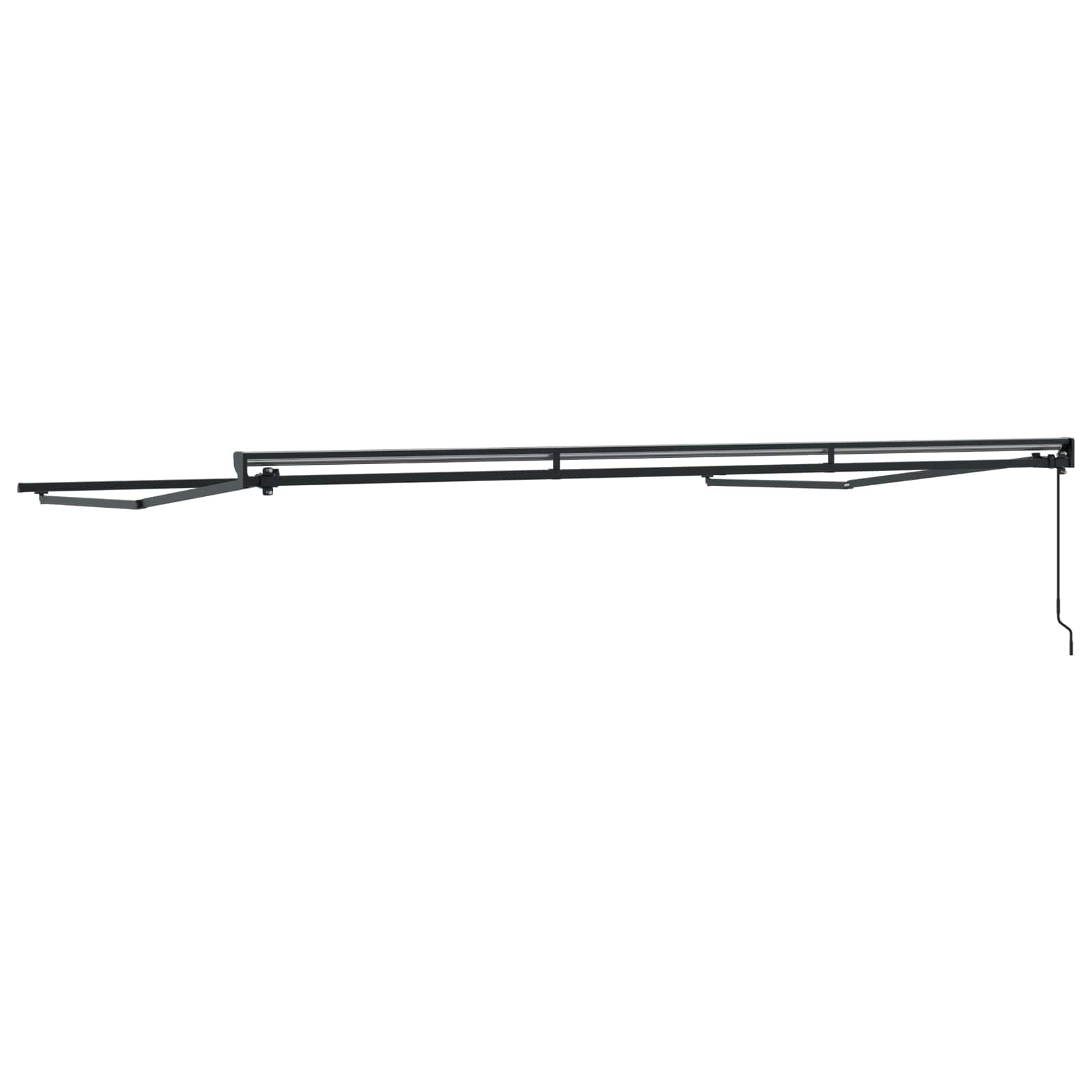 Manuális napernyő keret állítható antracit 4 × 3,5 m acél