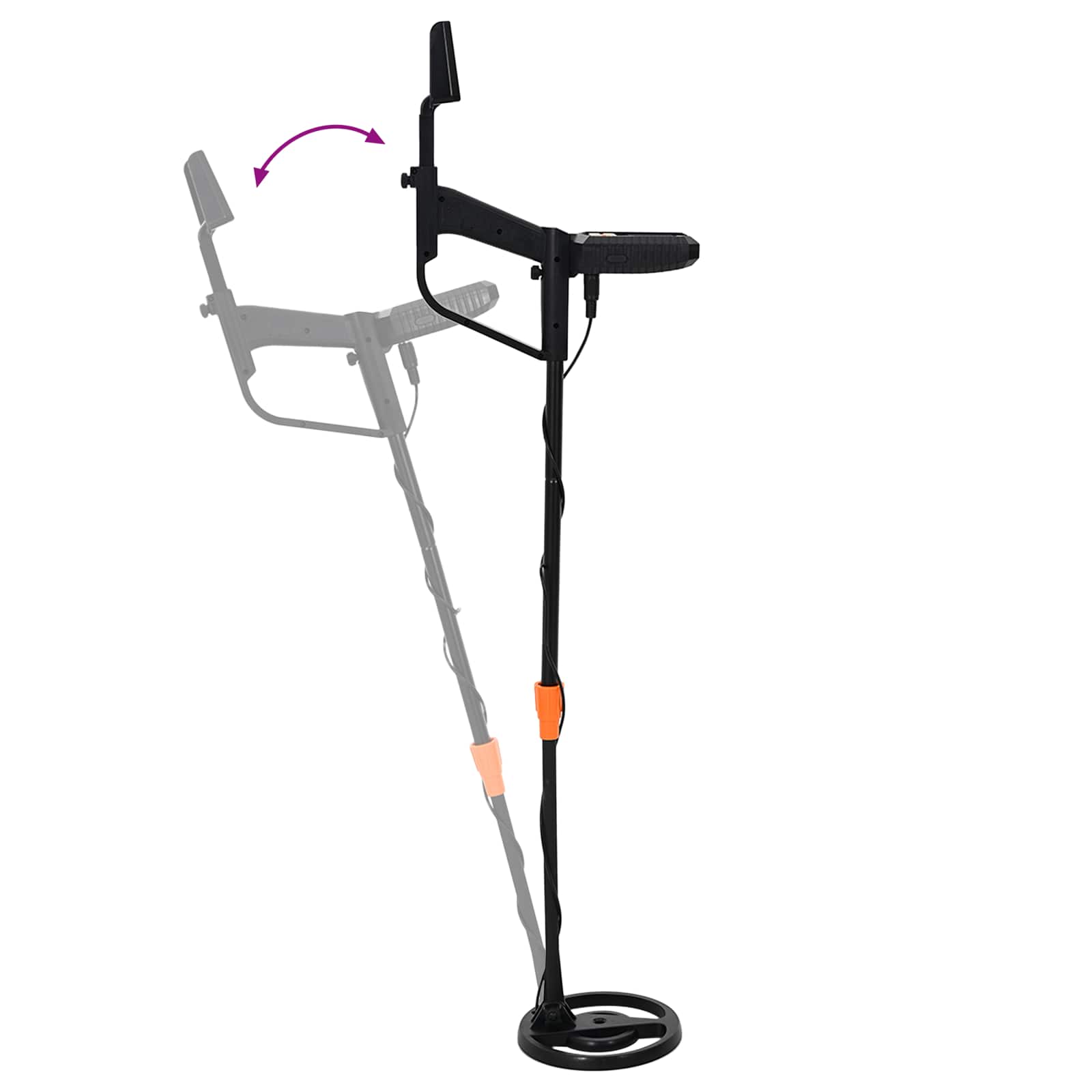 Fémkereső lcd kijelzővel 3 modell 19 cm tekercs fekete