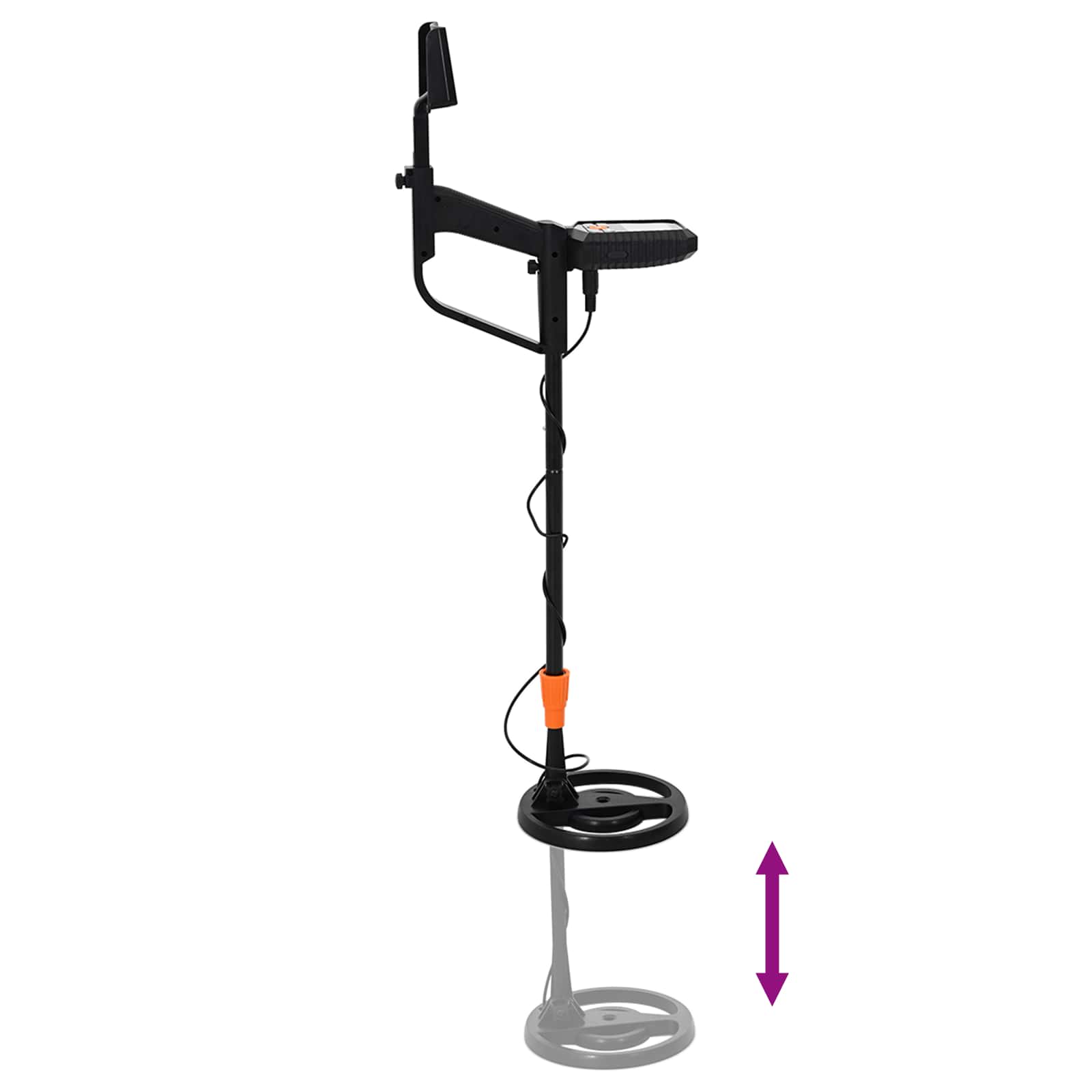 Fémkereső lcd kijelzővel 3 modell 19 cm tekercs fekete