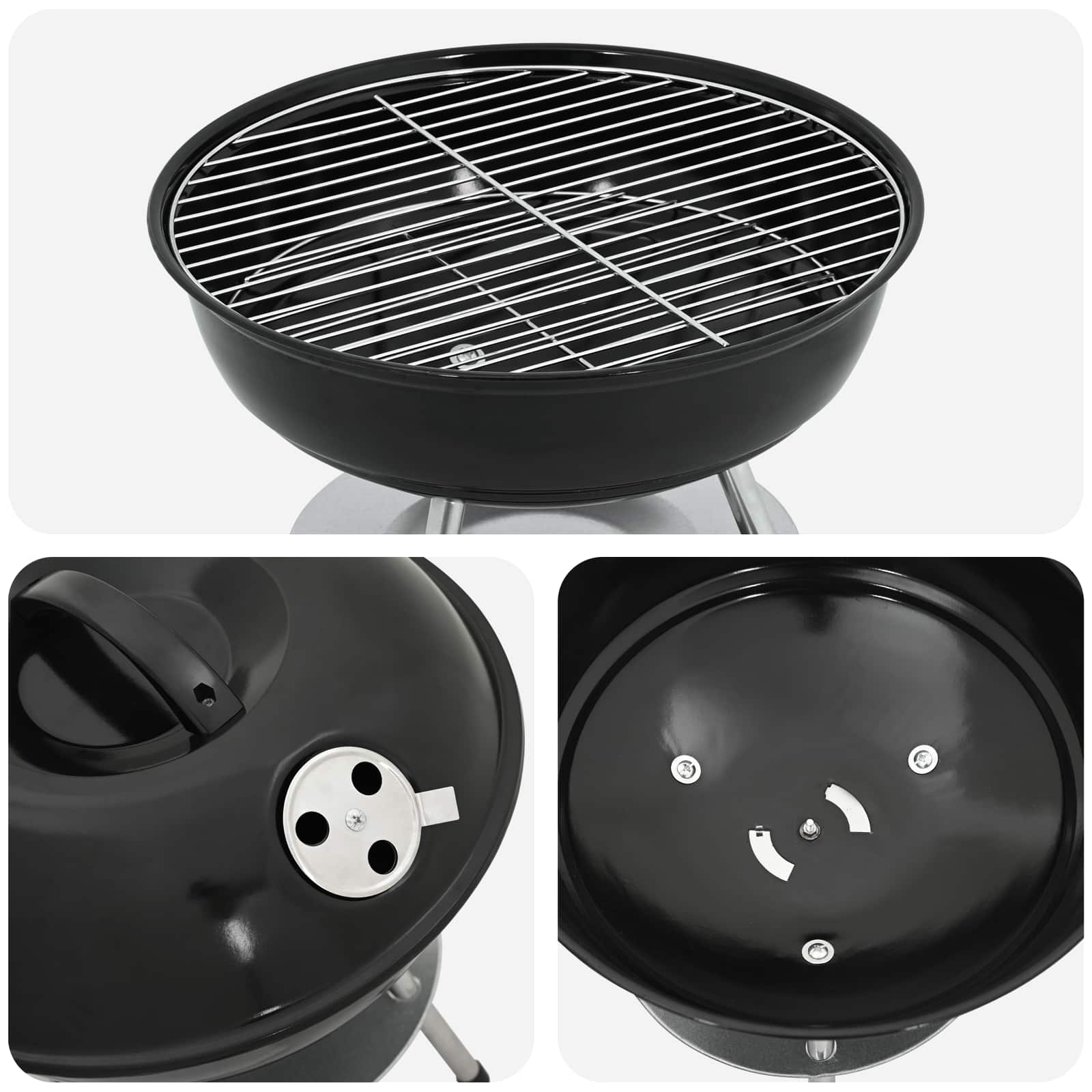 Fak grill fekete 36,5 x 36,5 x 40 cm