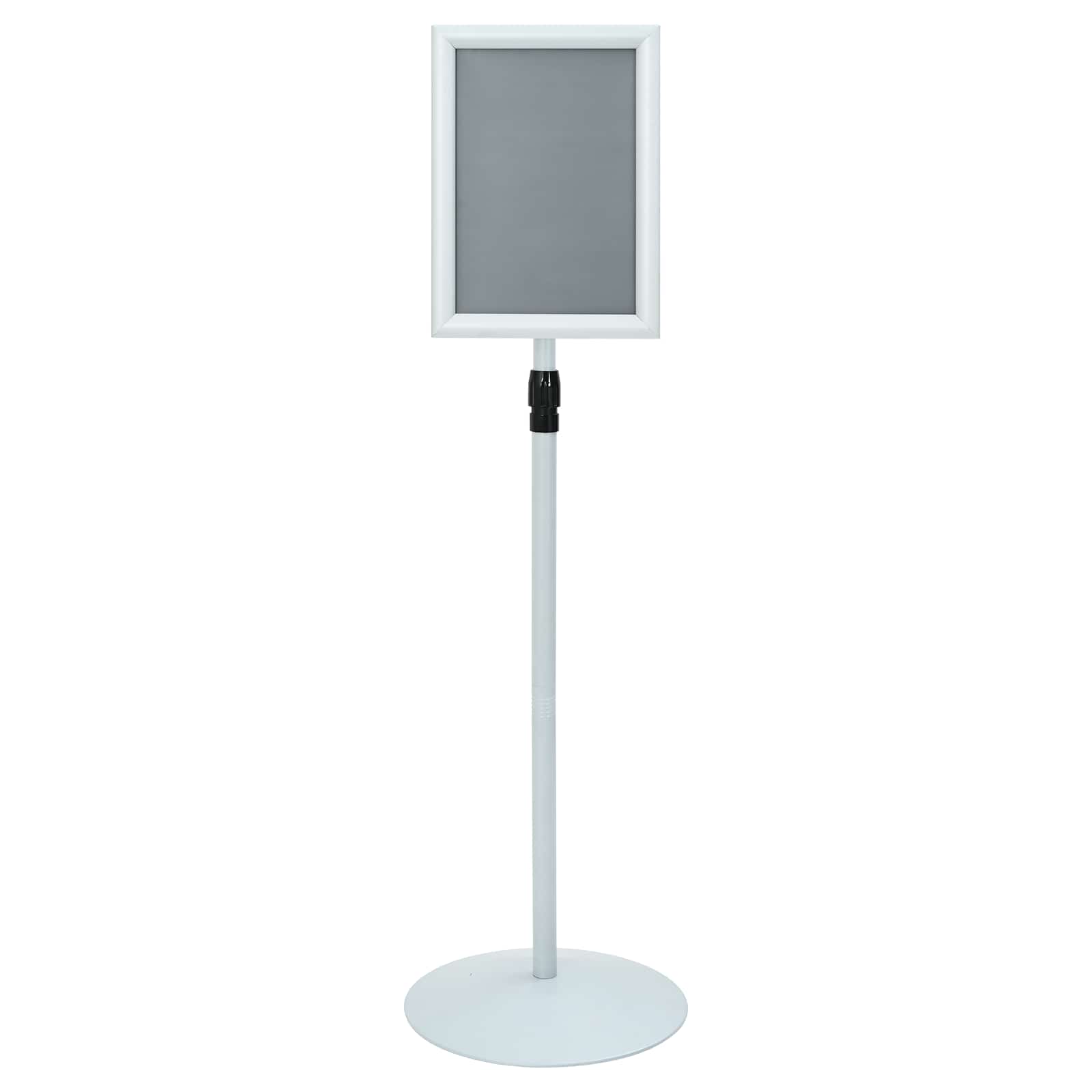 Pedestal poszter állvány ezüst 33 x 33 x 123 cm pvc és acél