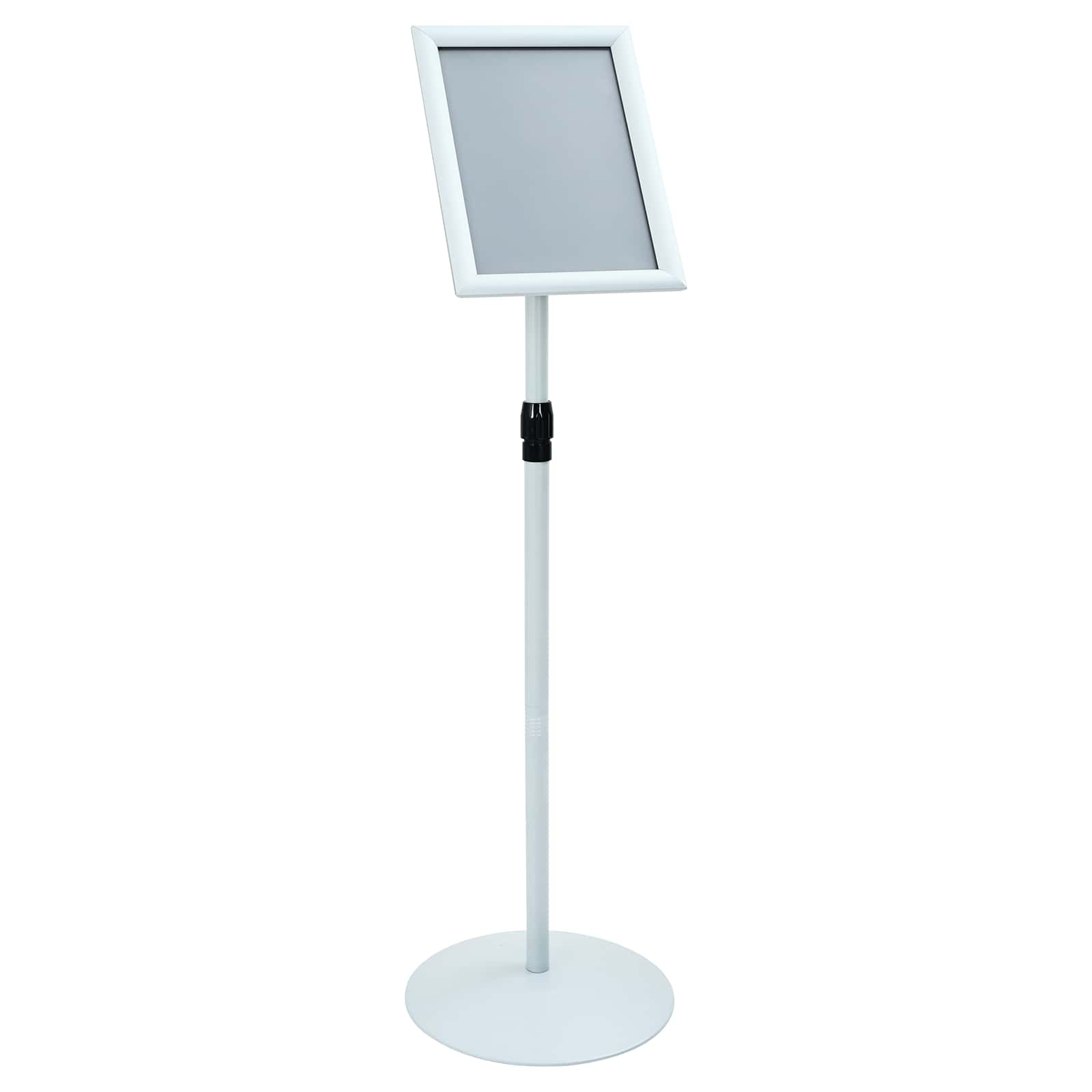 Pedestal poszter állvány ezüst 33 x 33 x 123 cm pvc és acél