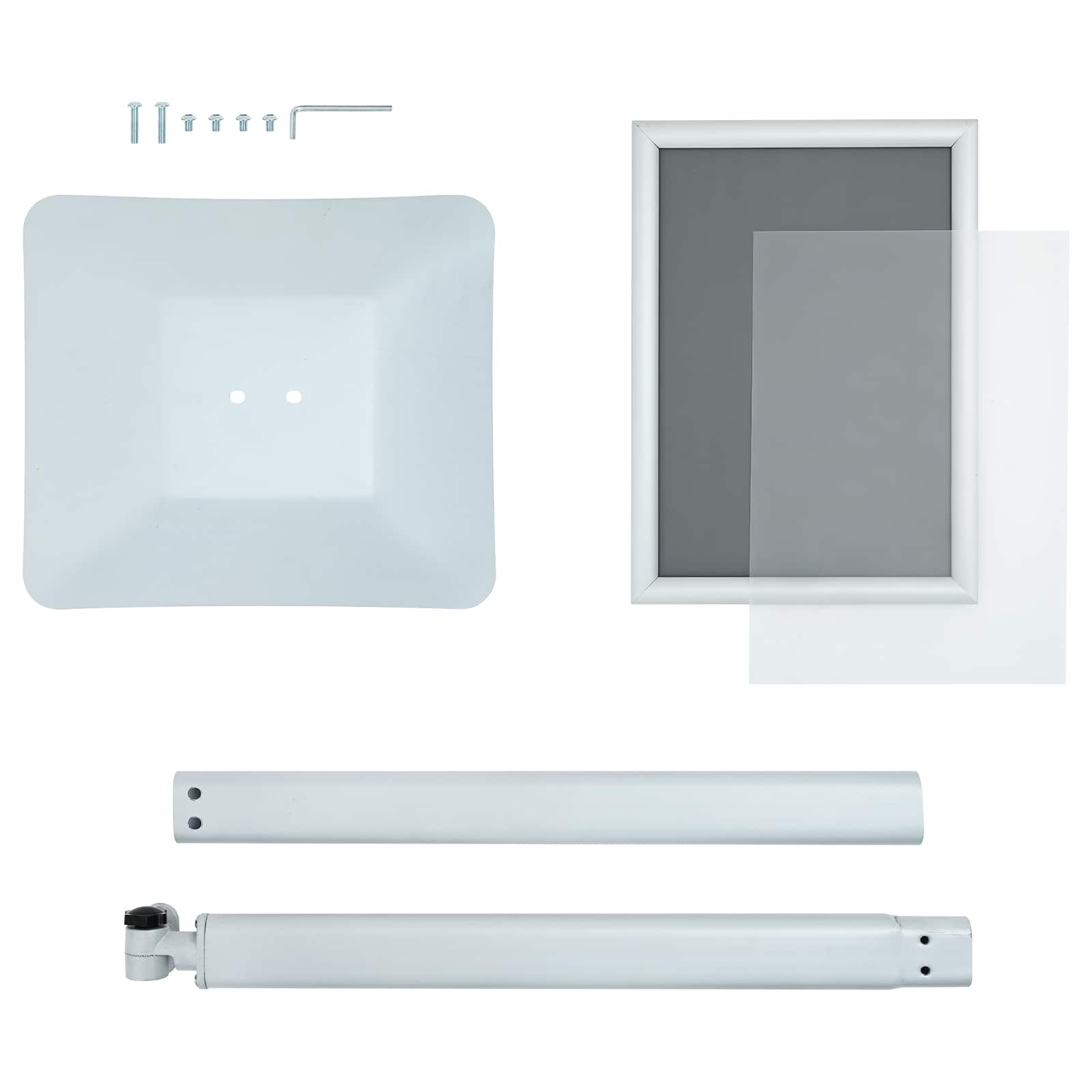 Pedestal poszter állvány ezüst 32 x 27 x 119 cm